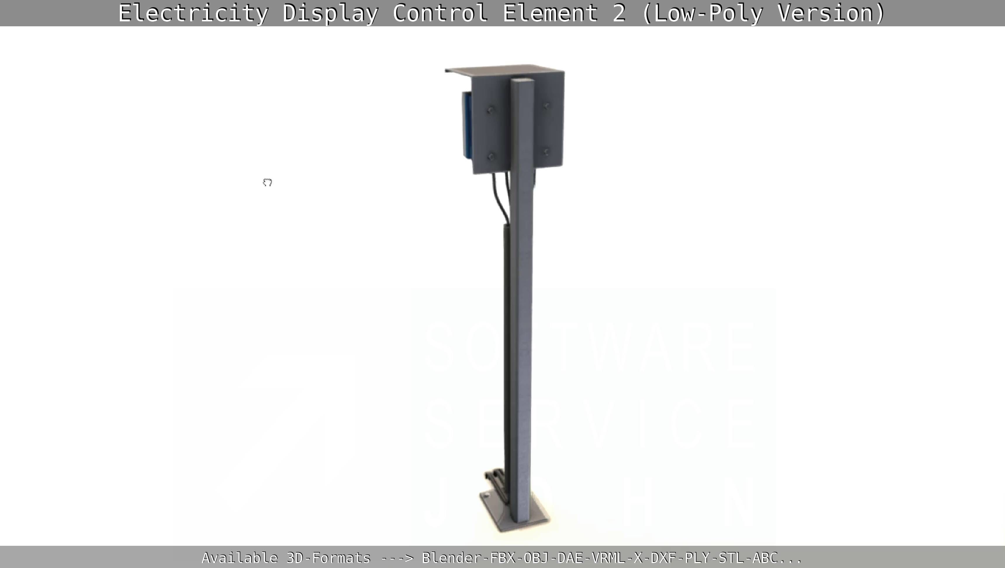 Electricity Display Control Element 2 Low-Poly Version  Low-poly 3D model_7