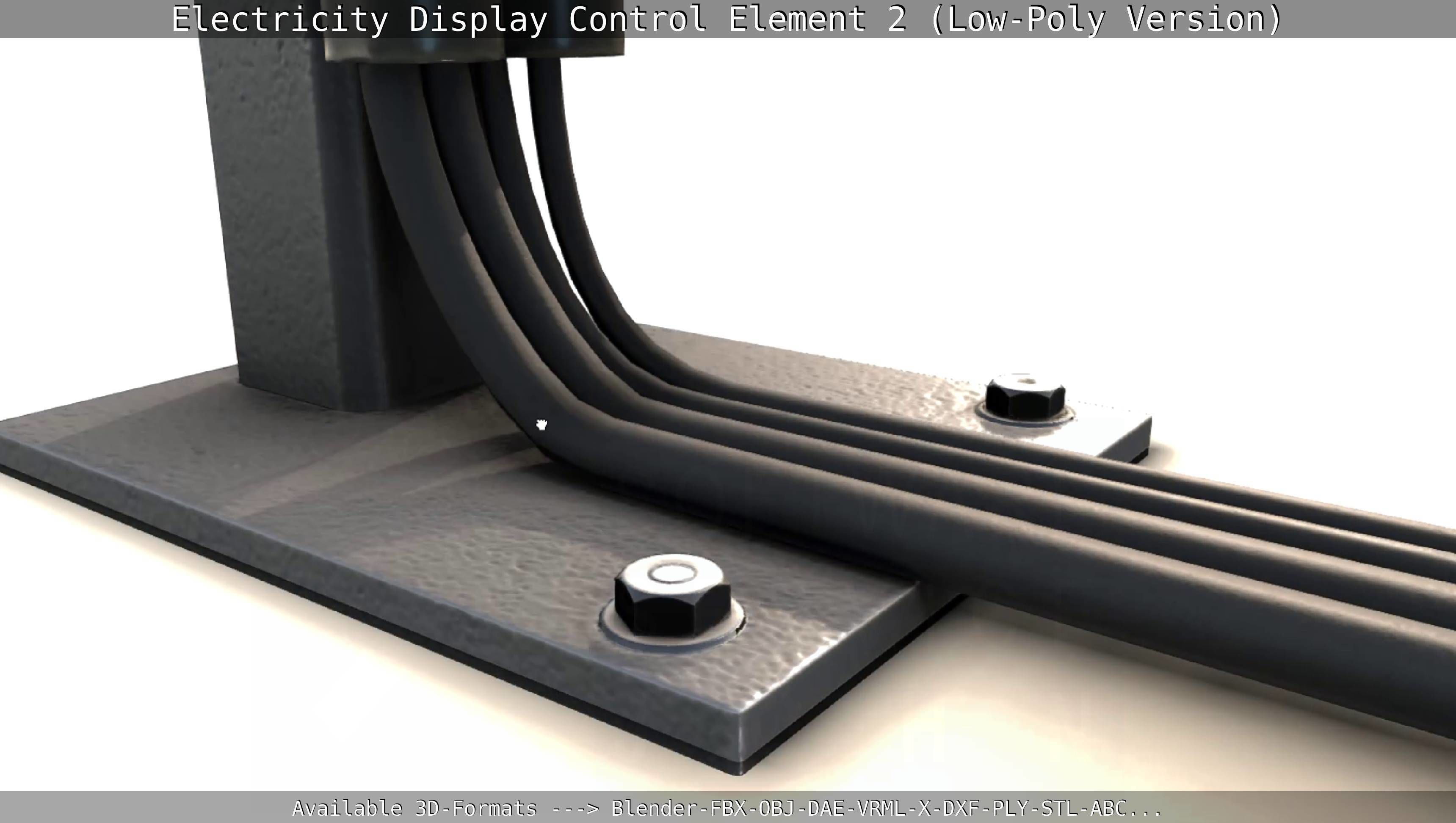 Electricity Display Control Element 2 Low-Poly Version  Low-poly 3D model_2