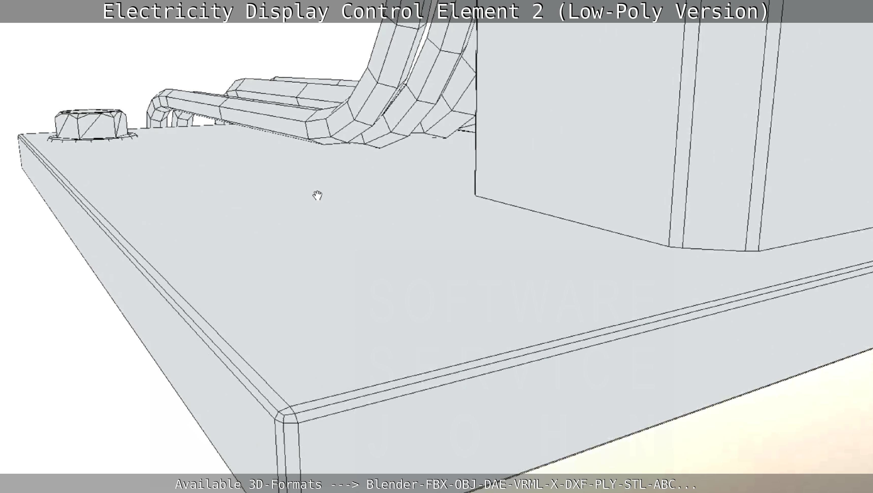Electricity Display Control Element 2 Low-Poly Version  Low-poly 3D model_45