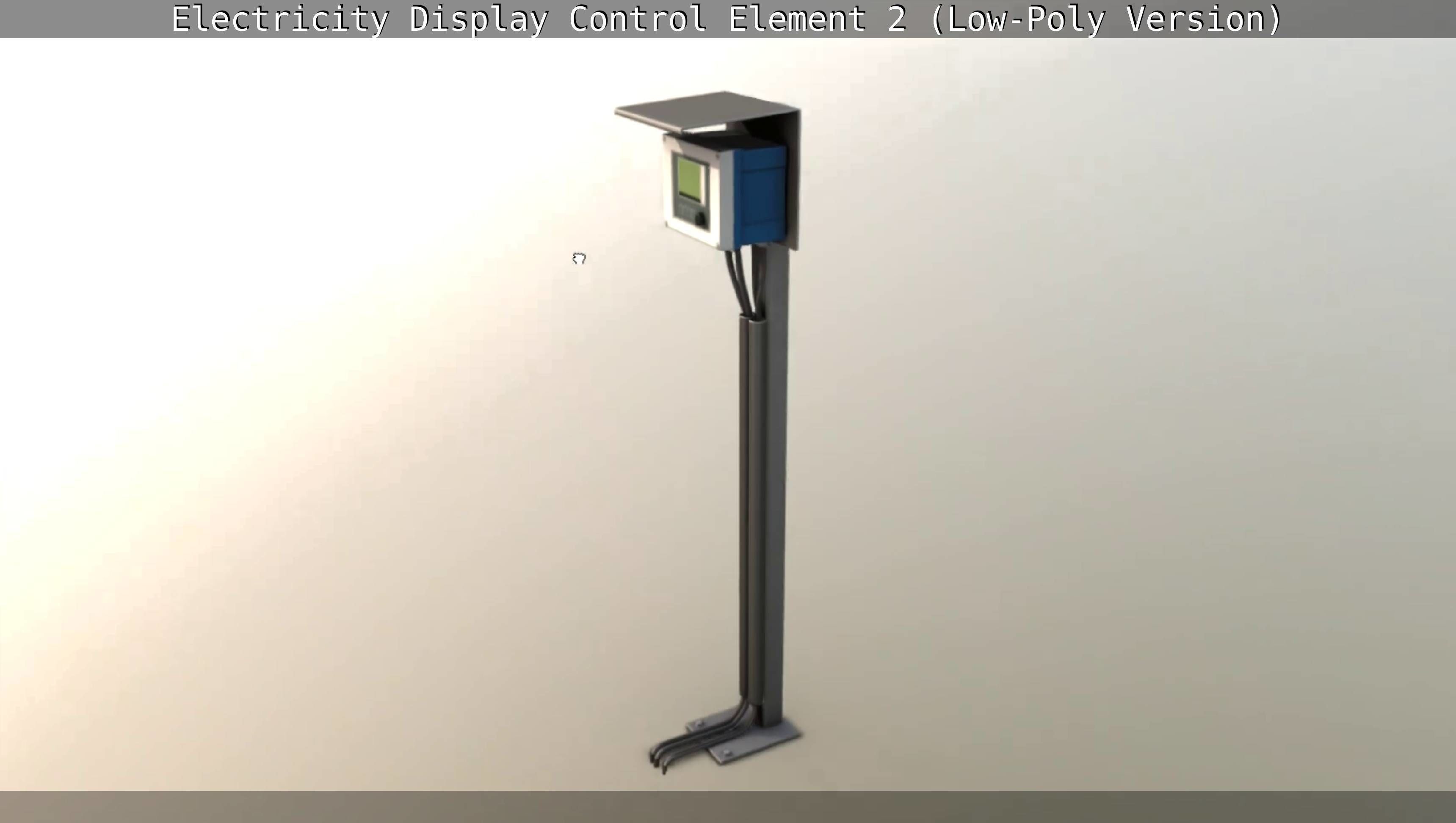 Electricity Display Control Element 2 Low-Poly Version  Low-poly 3D model_3