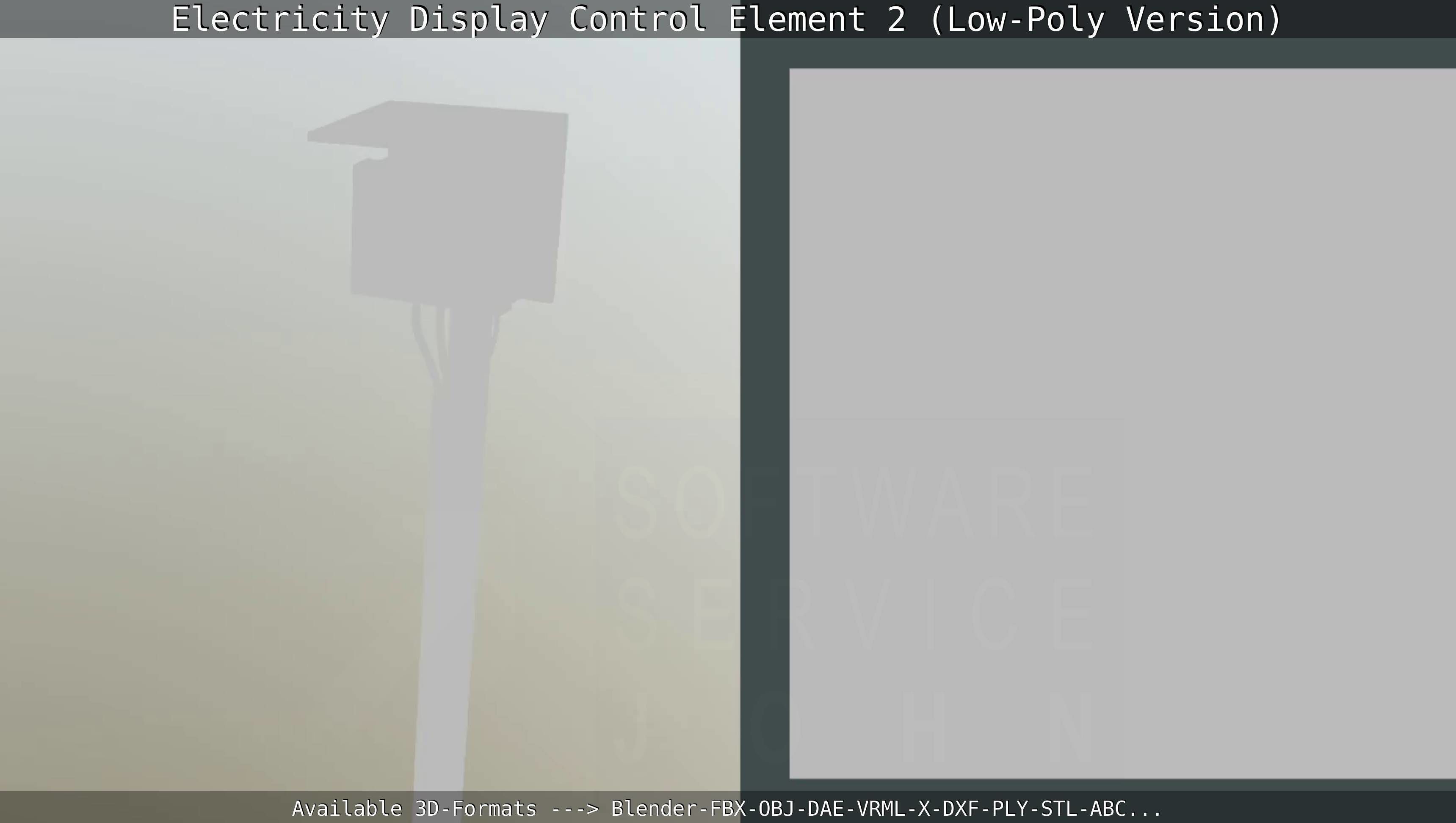 Electricity Display Control Element 2 Low-Poly Version  Low-poly 3D model_105
