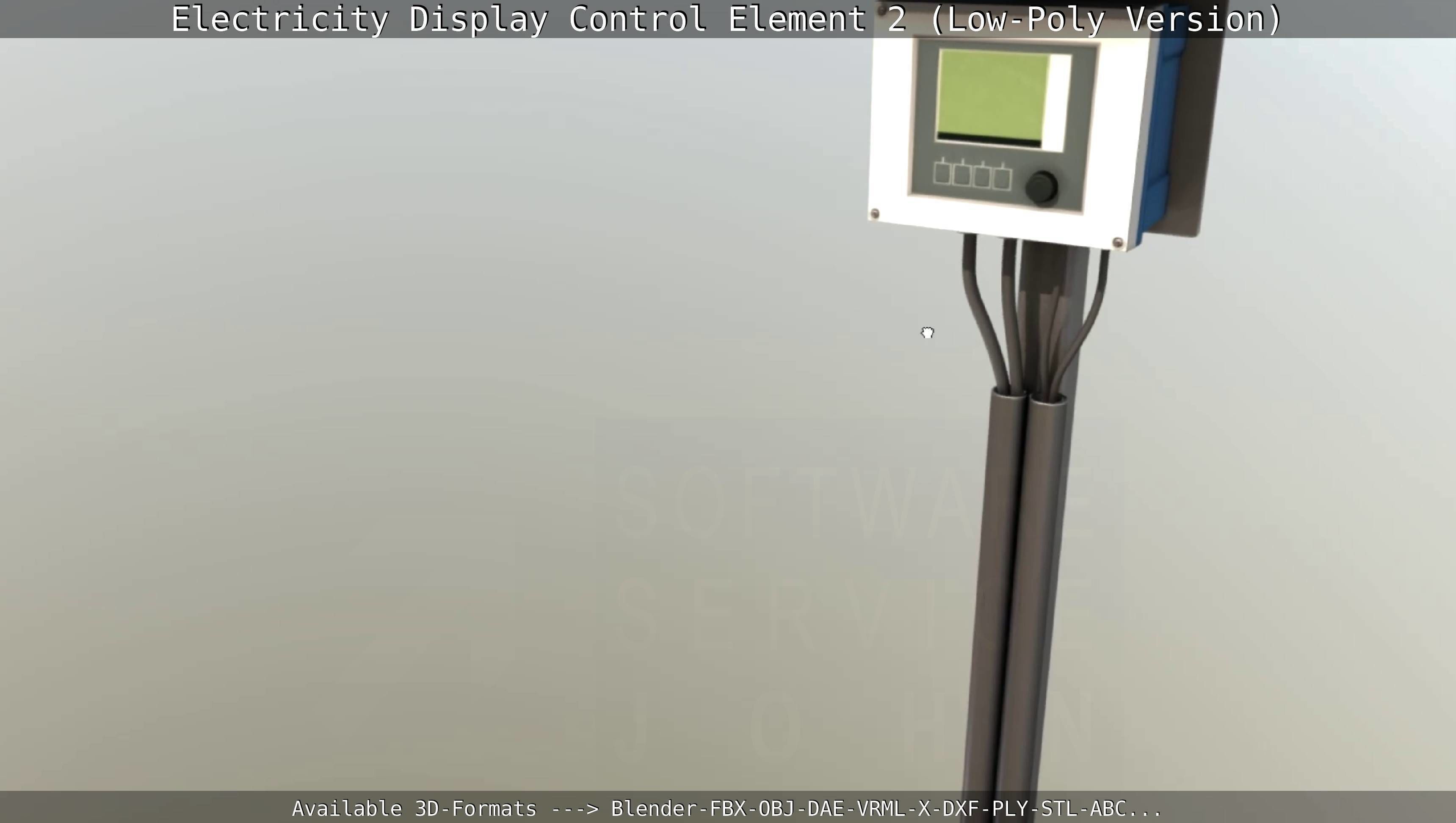 Electricity Display Control Element 2 Low-Poly Version  Low-poly 3D model_126