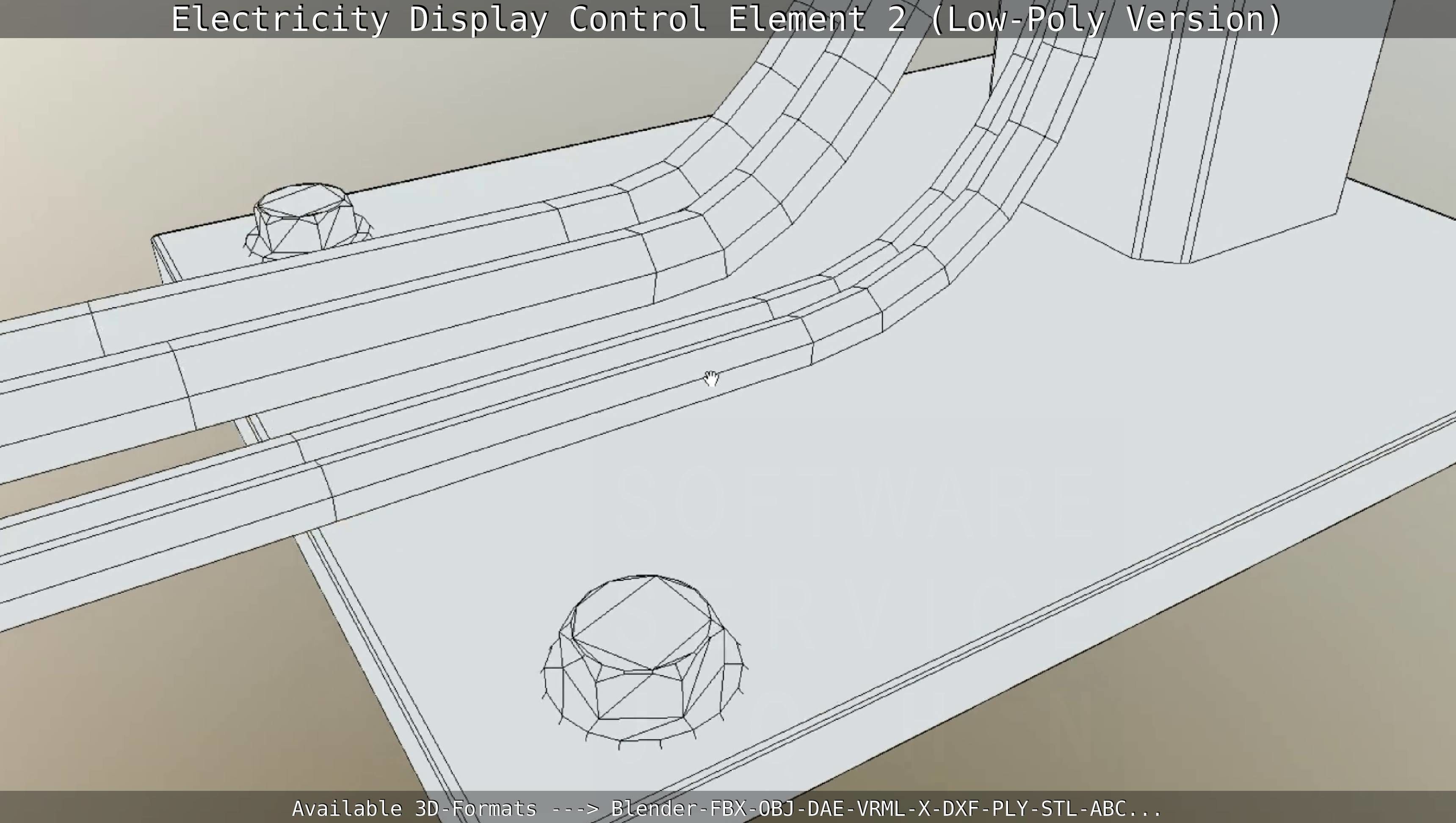 Electricity Display Control Element 2 Low-Poly Version  Low-poly 3D model_123