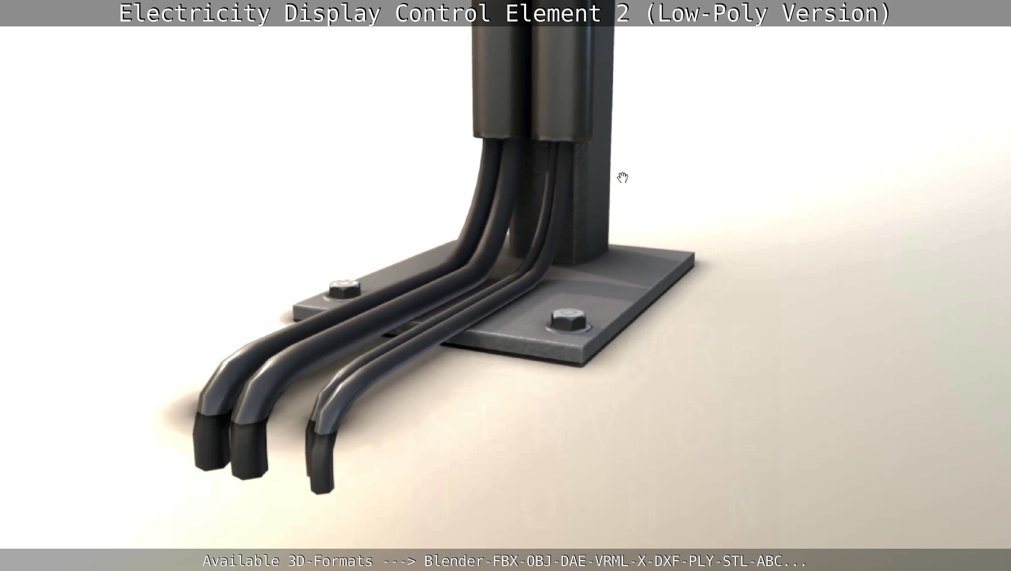 Electricity Display Control Element 2 Low-Poly Version  Low-poly 3D model_42