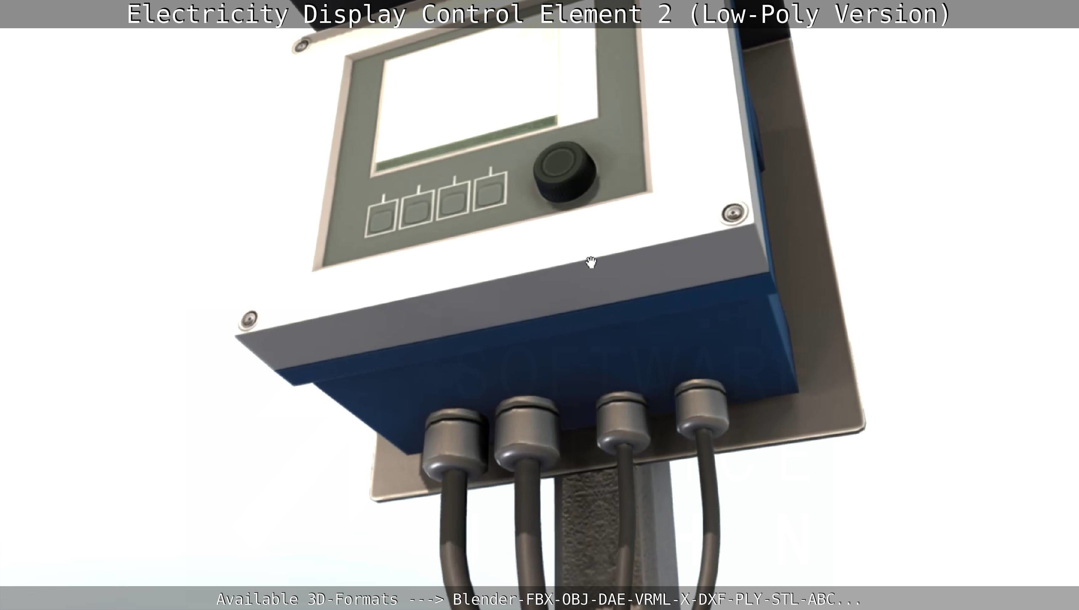 Electricity Display Control Element 2 Low-Poly Version  Low-poly 3D model_53