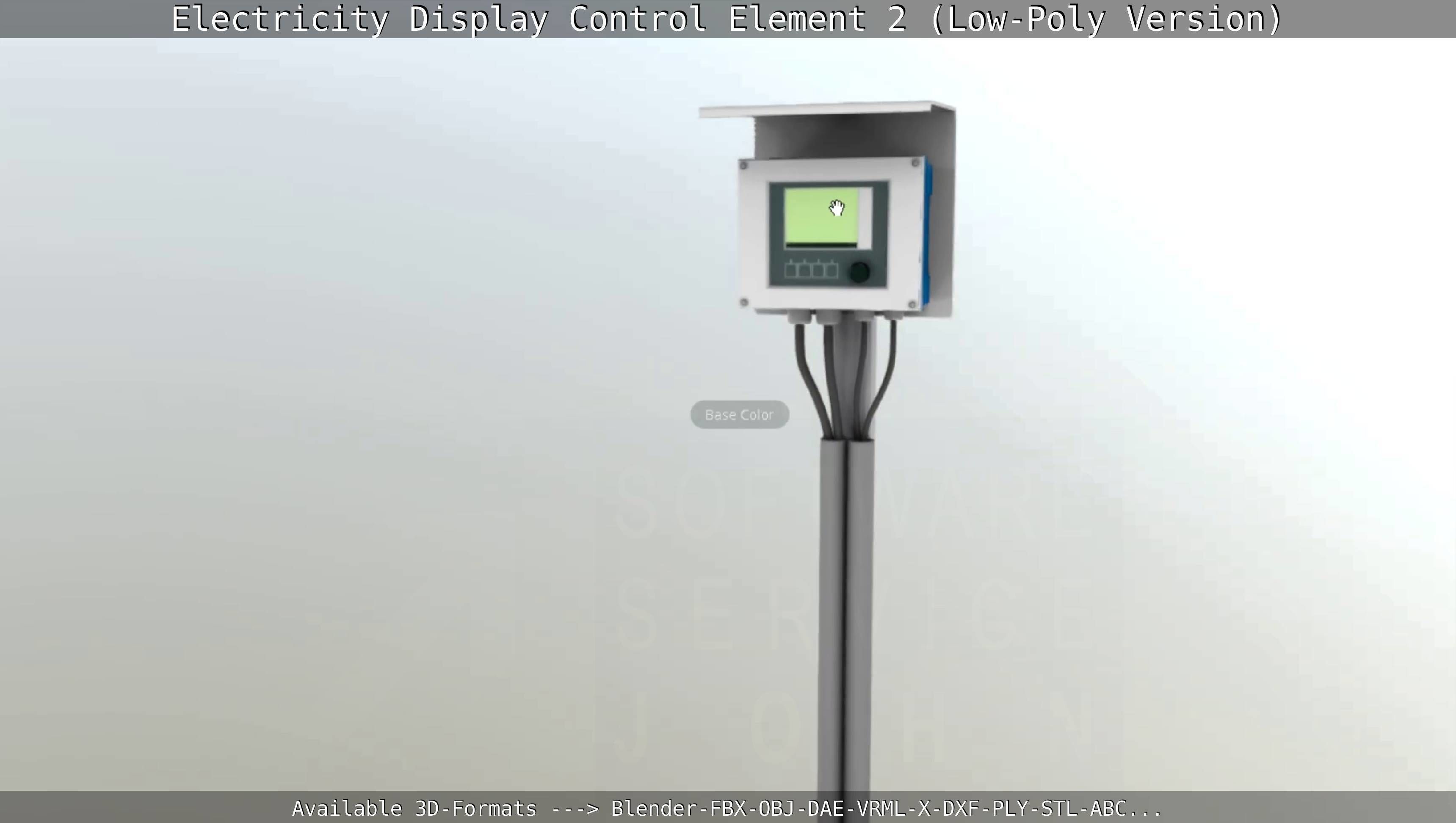 Electricity Display Control Element 2 Low-Poly Version  Low-poly 3D model_62
