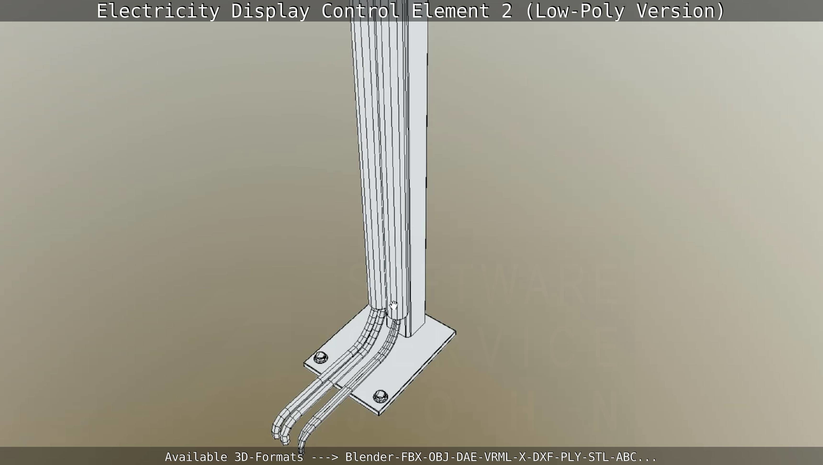 Electricity Display Control Element 2 Low-Poly Version  Low-poly 3D model_44