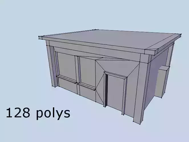 town shop Free low-poly 3D model