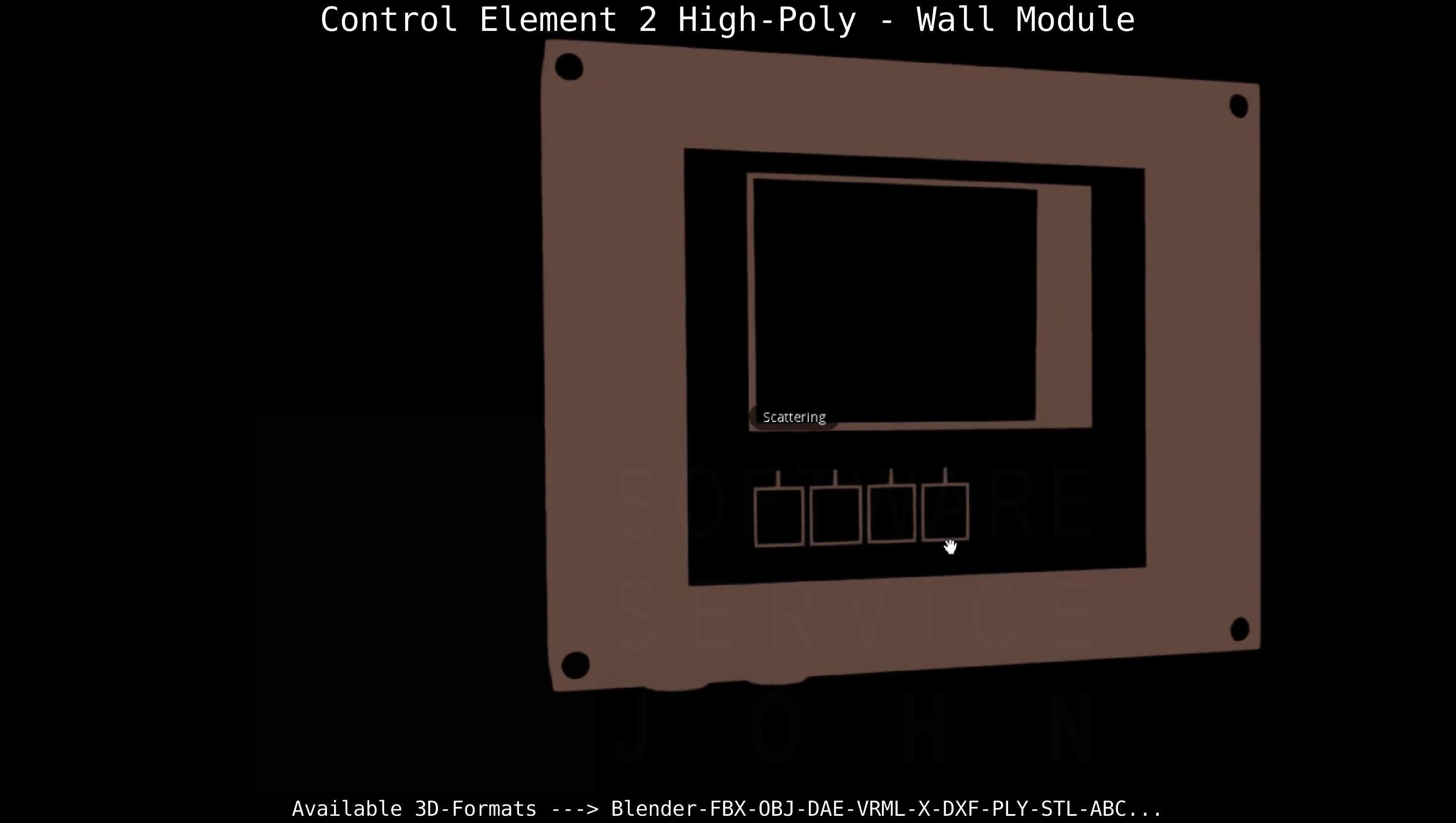 Control Element 2 - Wall Module - High-Poly  3D model_66