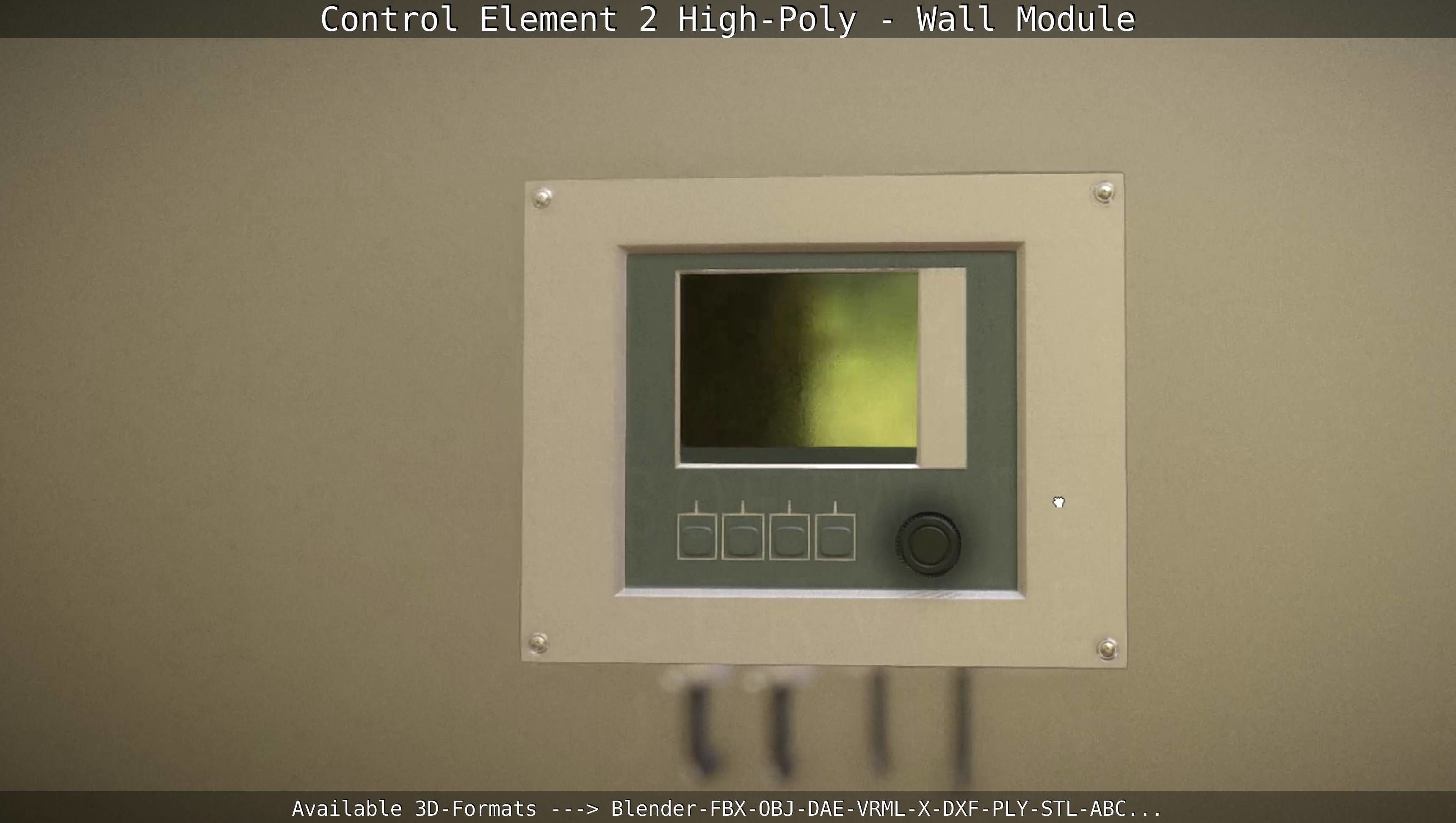Control Element 2 - Wall Module - High-Poly  3D model_38