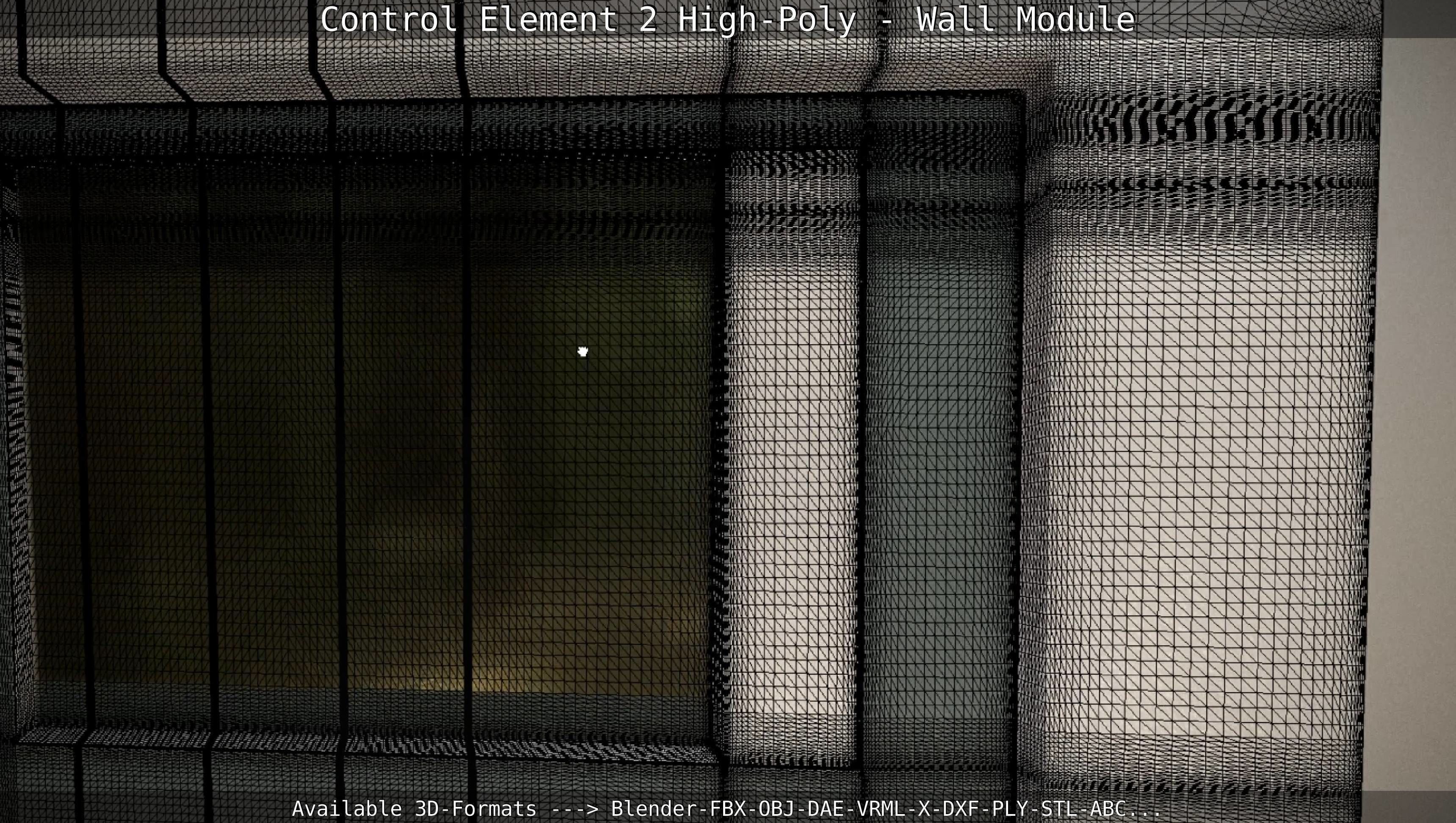 Control Element 2 - Wall Module - High-Poly  3D model_84
