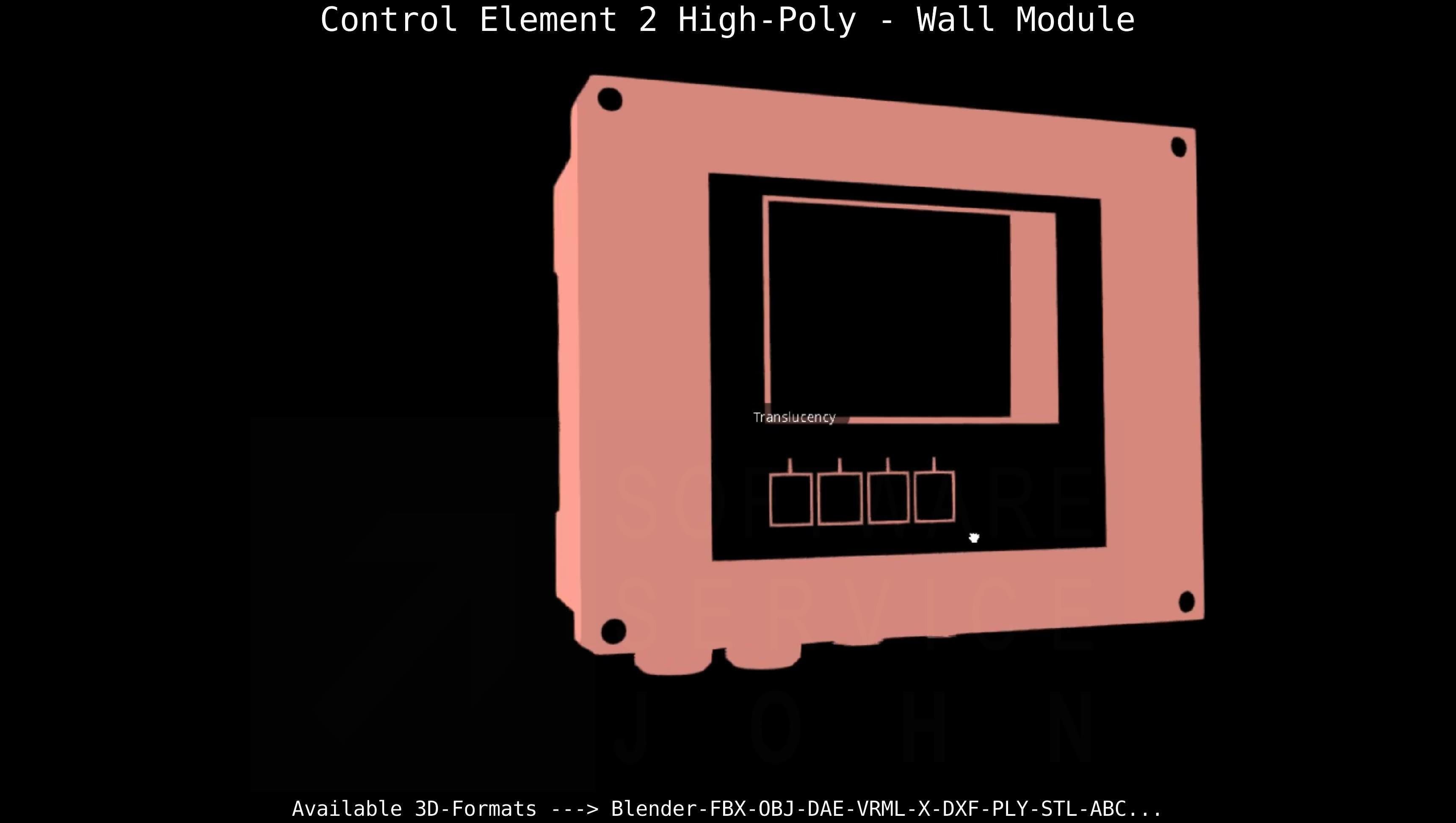 Control Element 2 - Wall Module - High-Poly  3D model_65