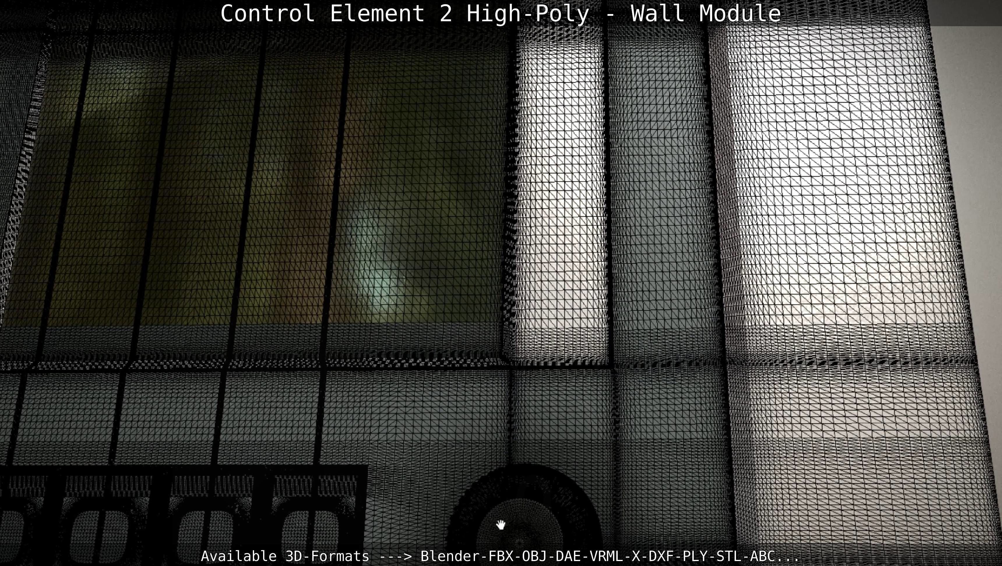 Control Element 2 - Wall Module - High-Poly  3D model_87