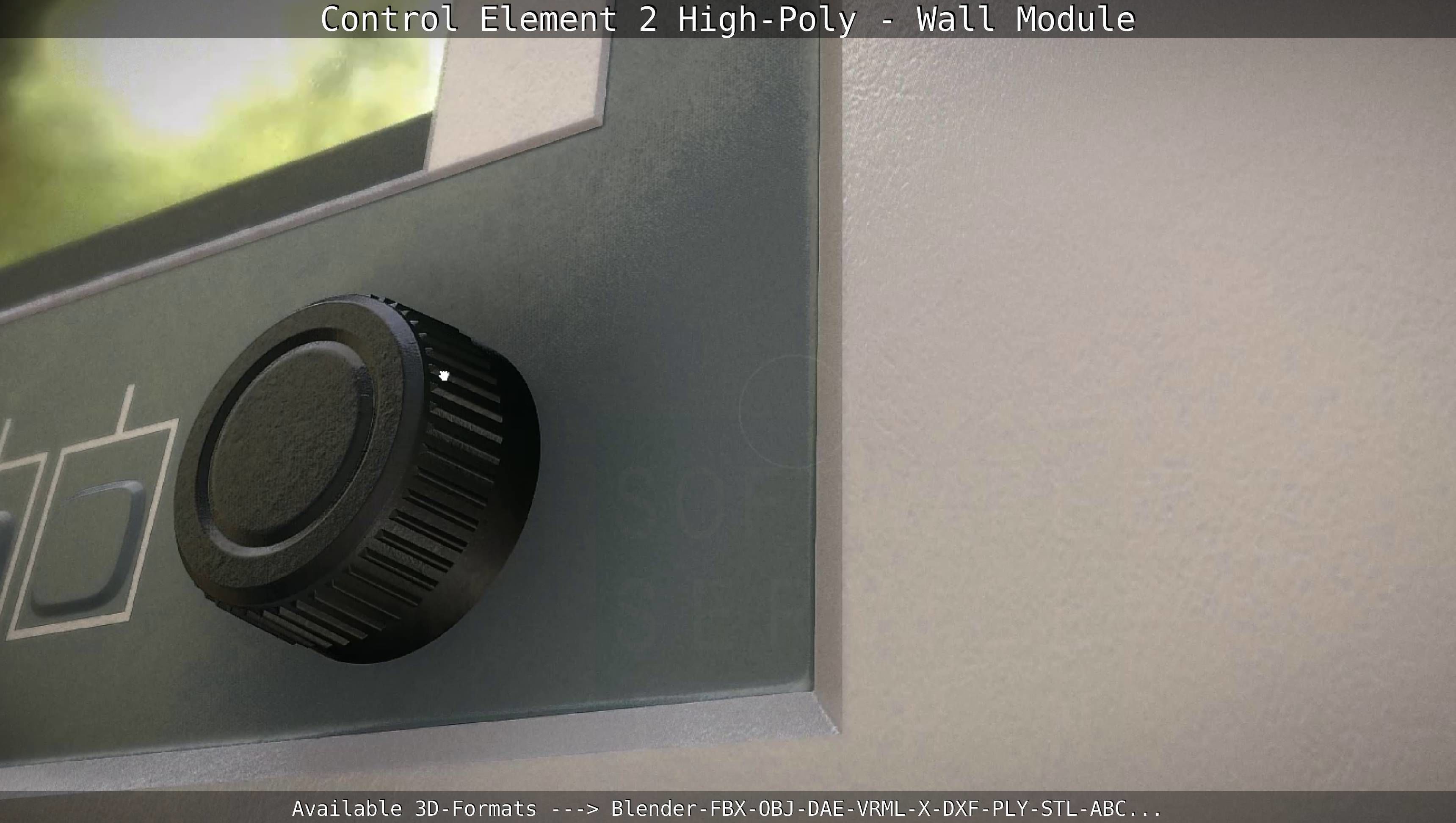Control Element 2 - Wall Module - High-Poly  3D model_13