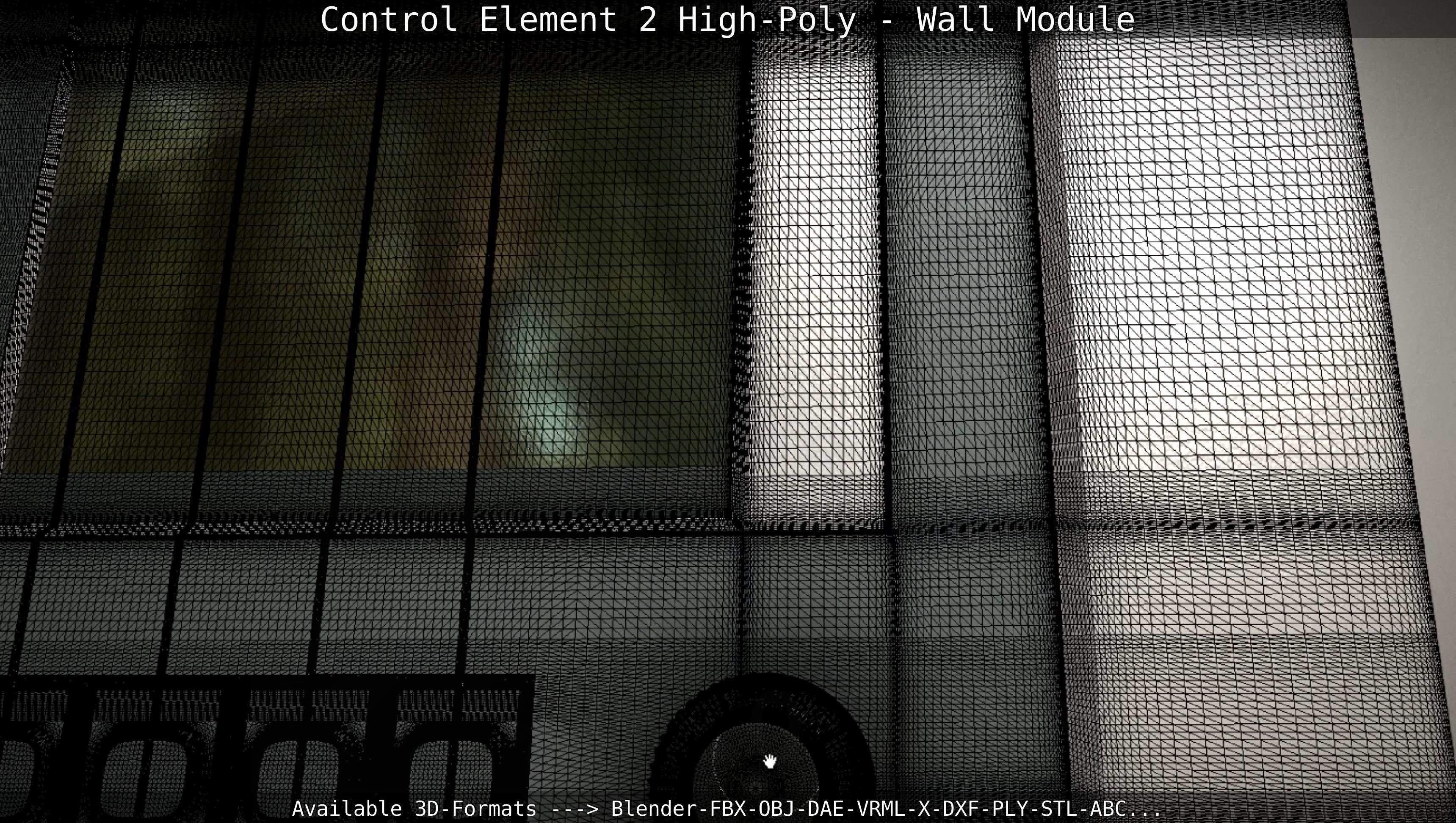 Control Element 2 - Wall Module - High-Poly  3D model_88