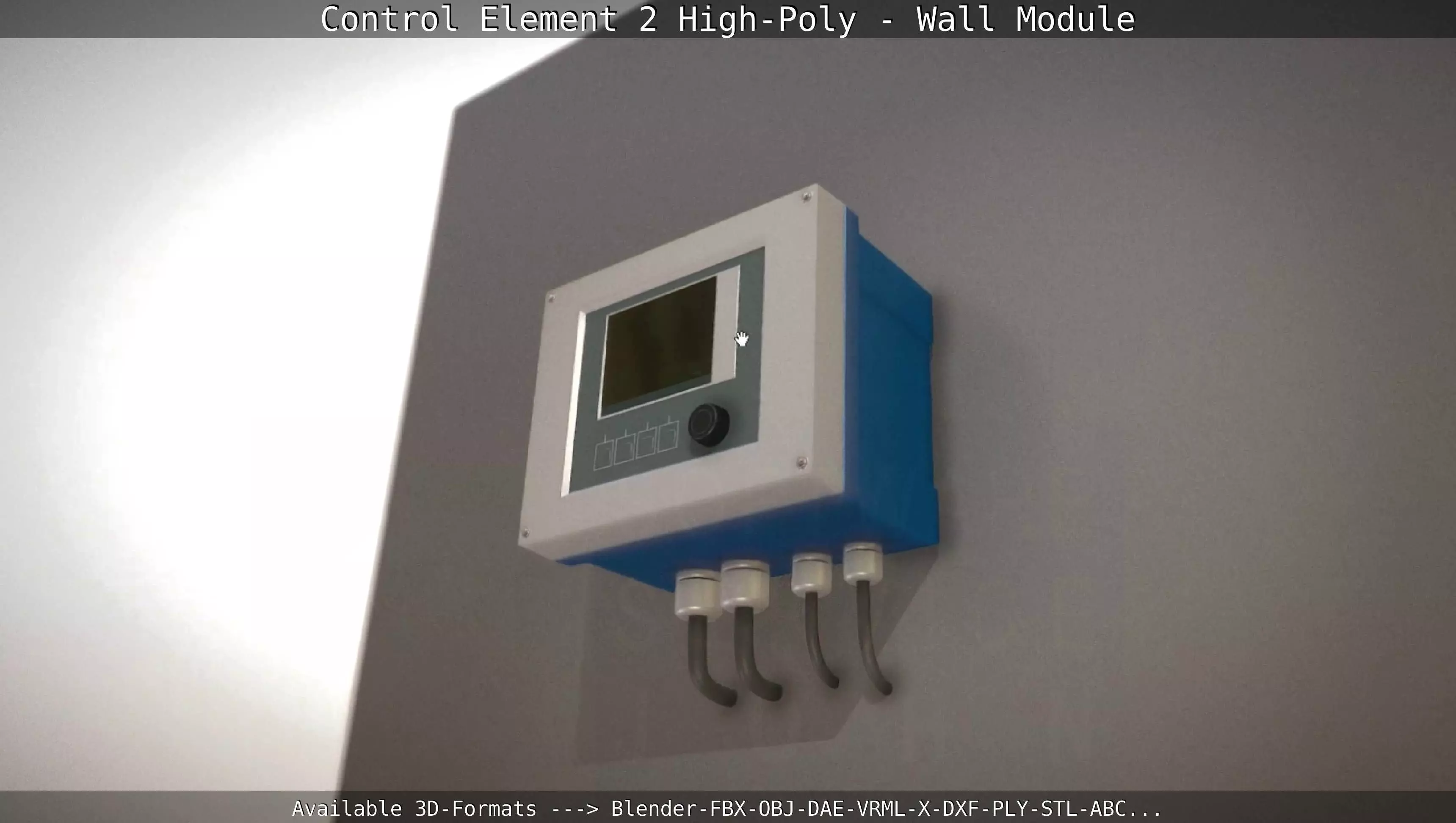 Control Element 2 - Wall Module - High-Poly  3D model_0