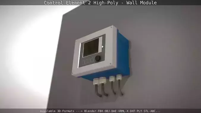 Control Element 2 - Wall Module - High-Poly  3D model
