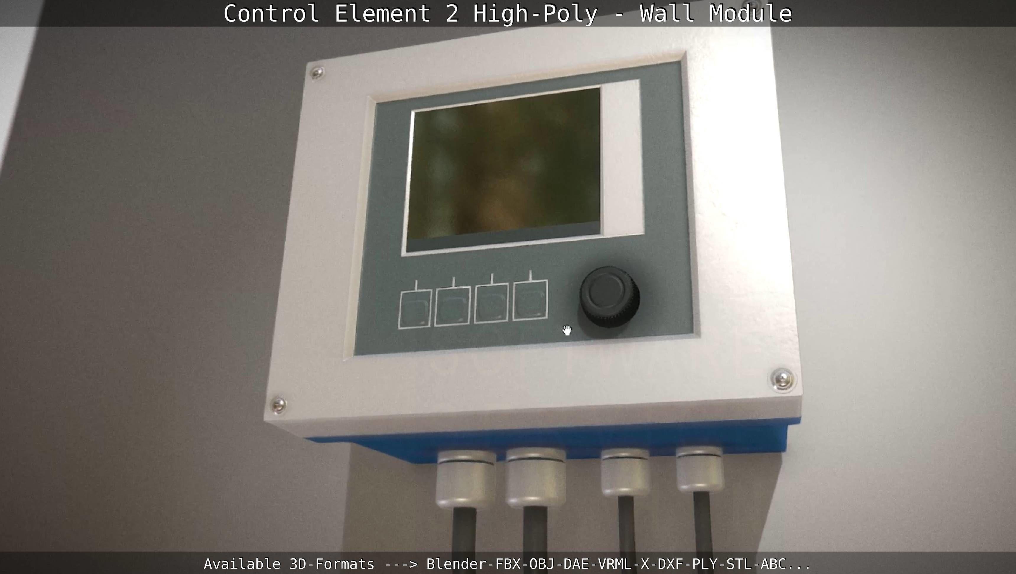 Control Element 2 - Wall Module - High-Poly  3D model_63