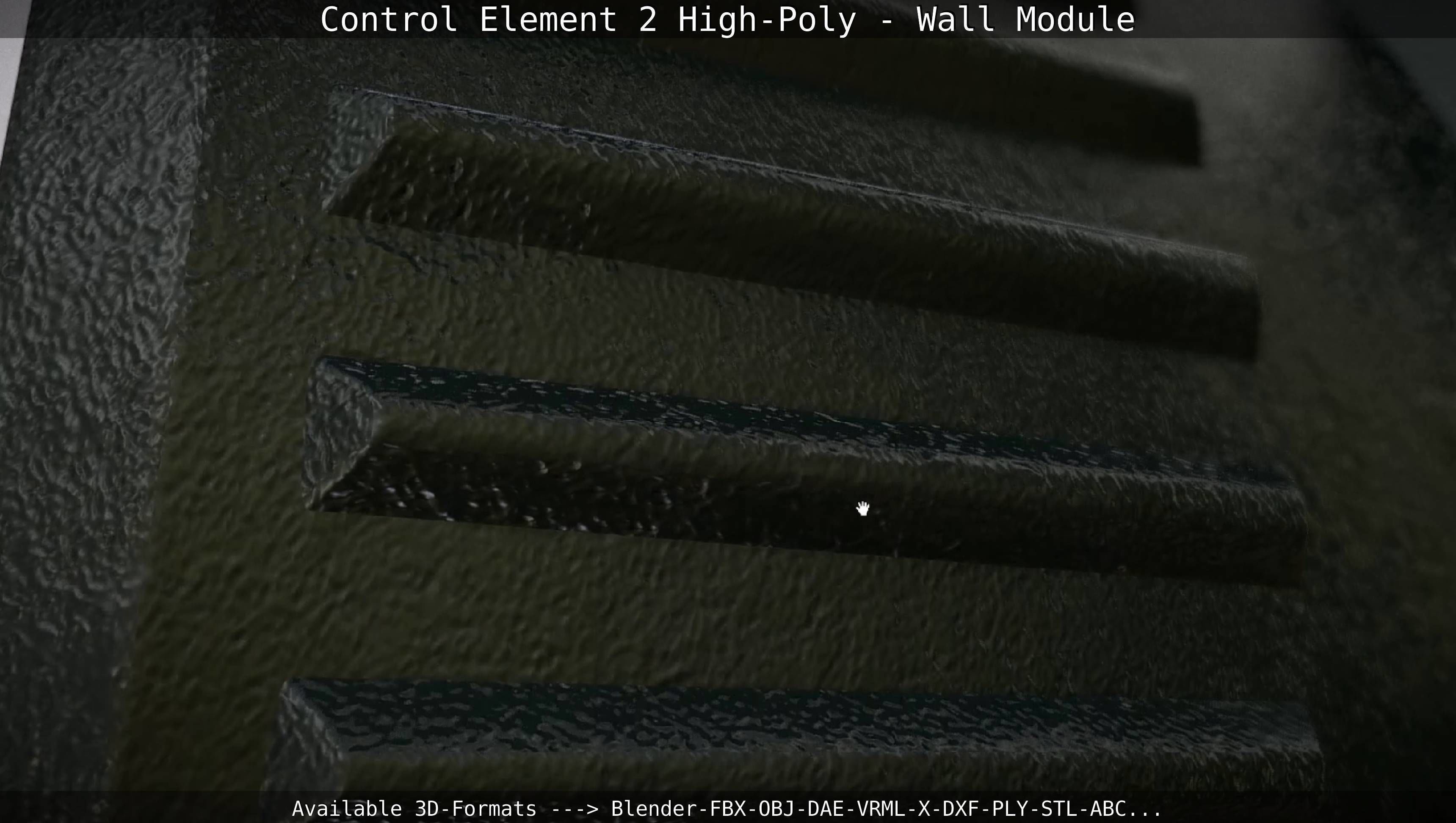 Control Element 2 - Wall Module - High-Poly  3D model_113