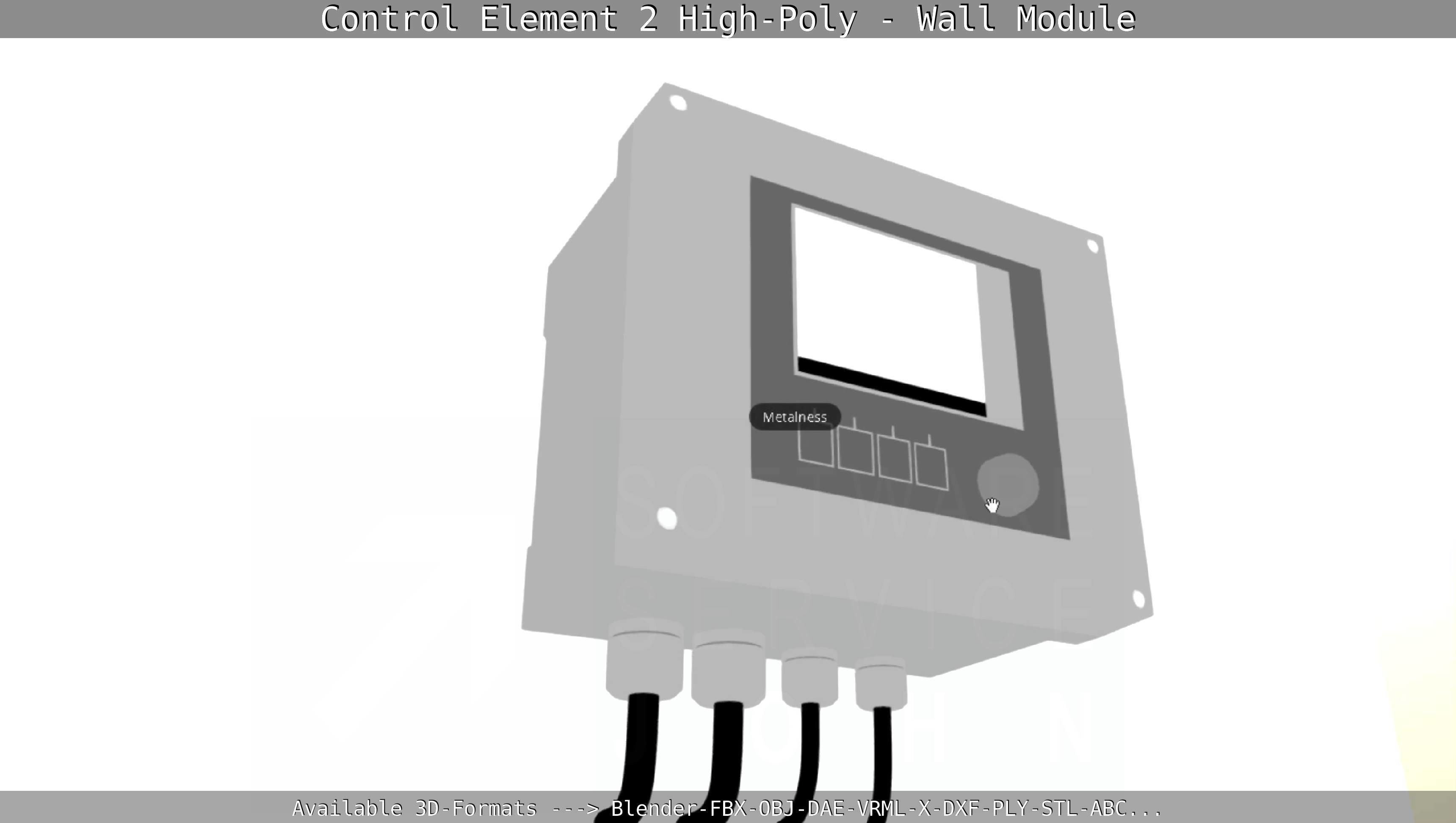 Control Element 2 - Wall Module - High-Poly  3D model_56