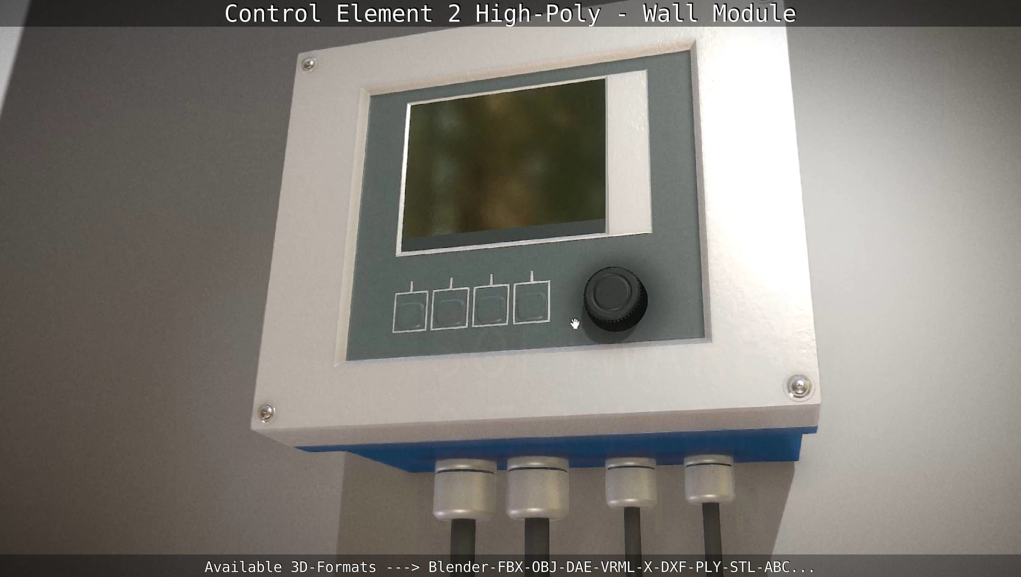 Control Element 2 - Wall Module - High-Poly  3D model_41