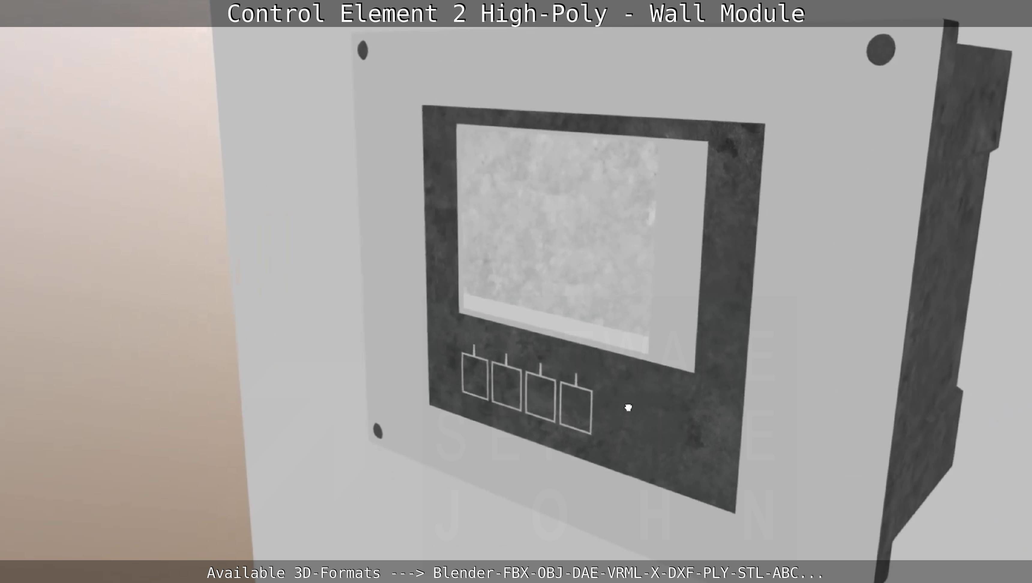 Control Element 2 - Wall Module - High-Poly  3D model_61