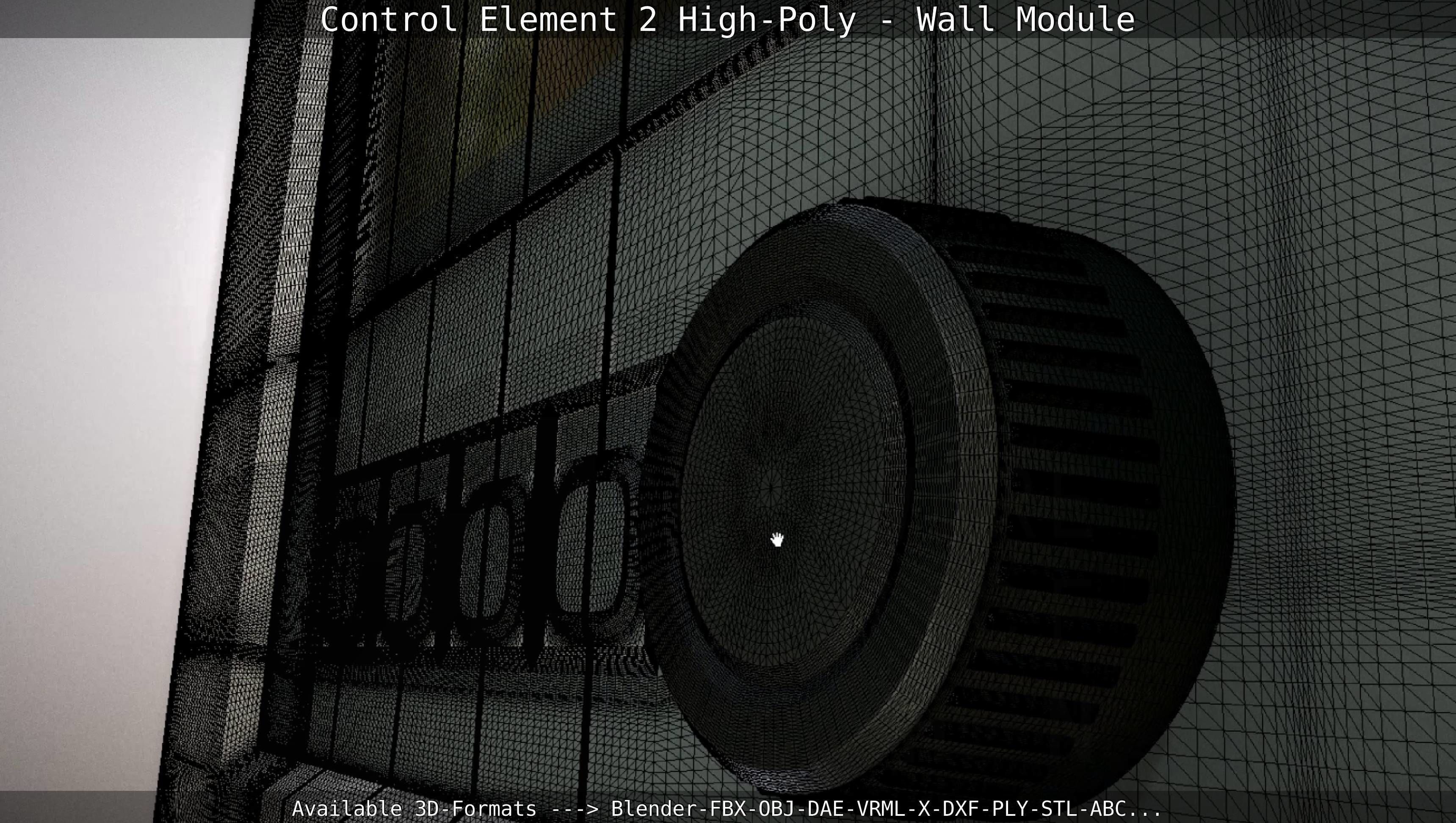 Control Element 2 - Wall Module - High-Poly  3D model_111