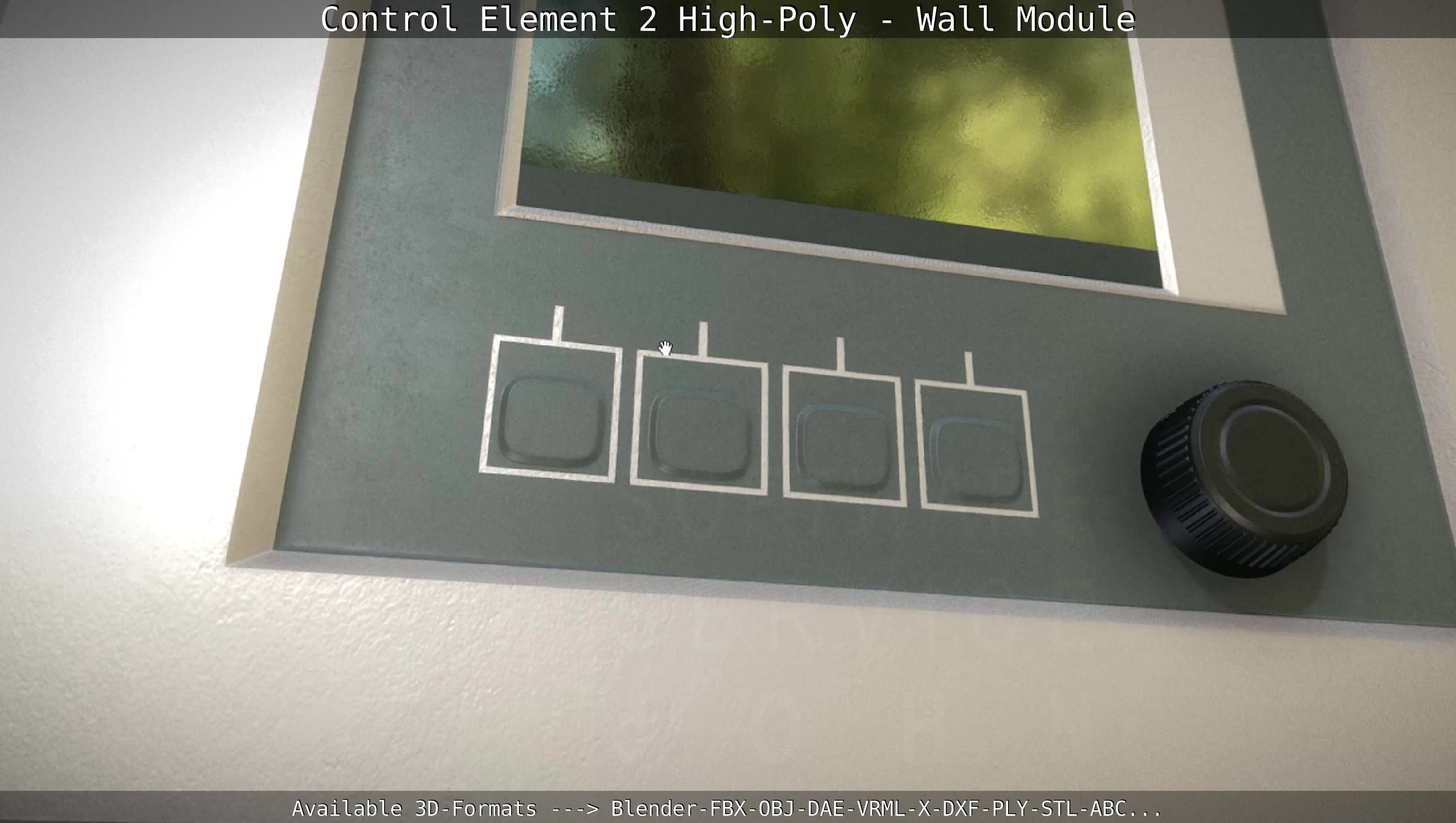 Control Element 2 - Wall Module - High-Poly  3D model_24