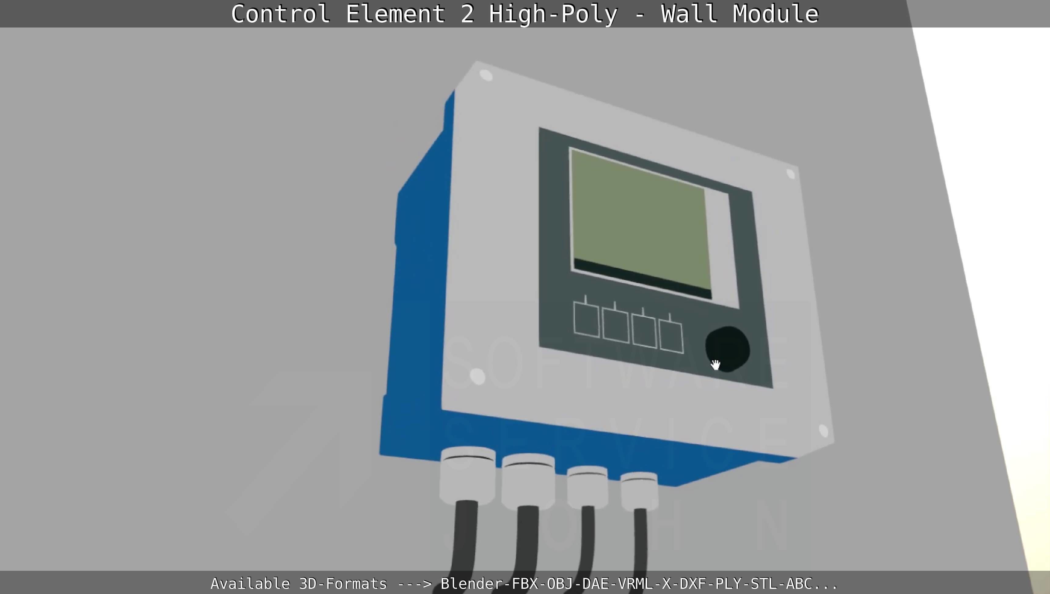 Control Element 2 - Wall Module - High-Poly  3D model_55