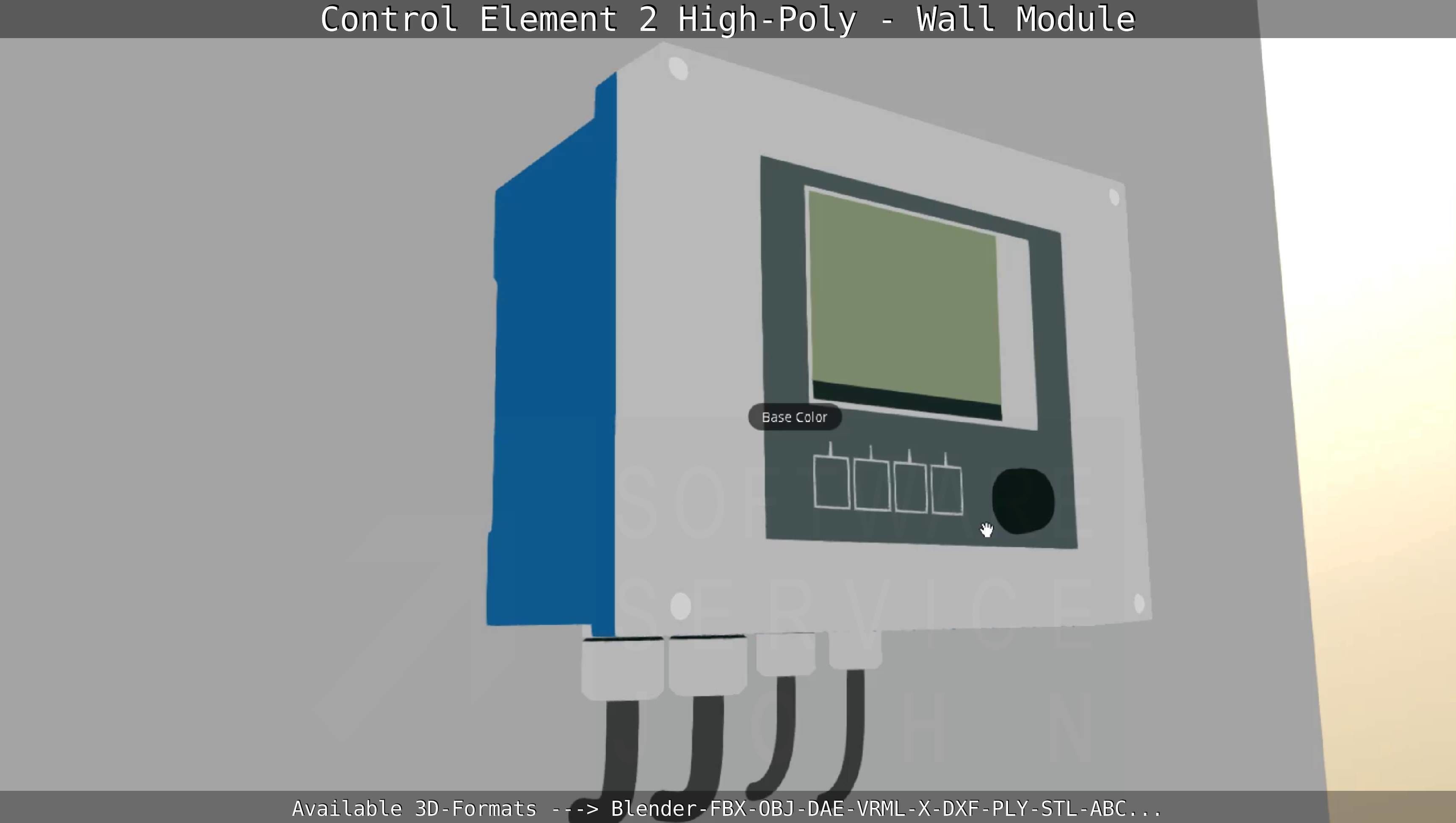 Control Element 2 - Wall Module - High-Poly  3D model_74