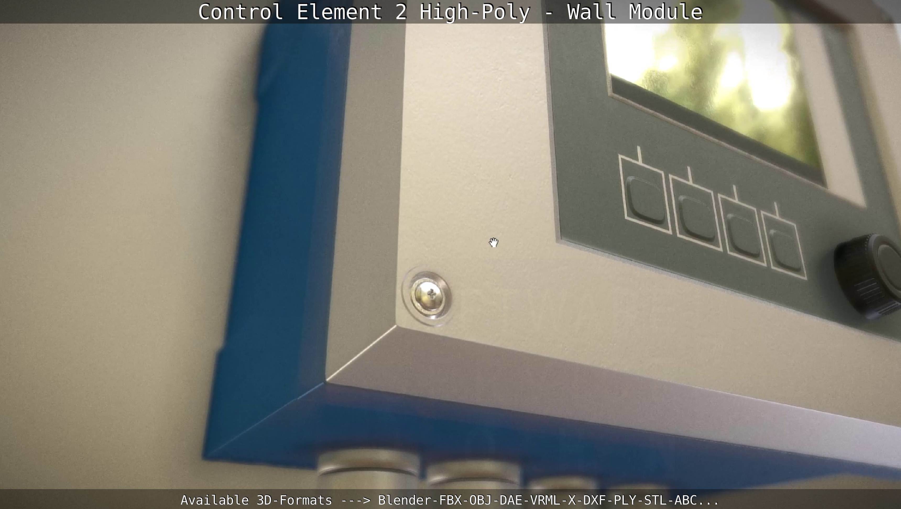 Control Element 2 - Wall Module - High-Poly  3D model_23