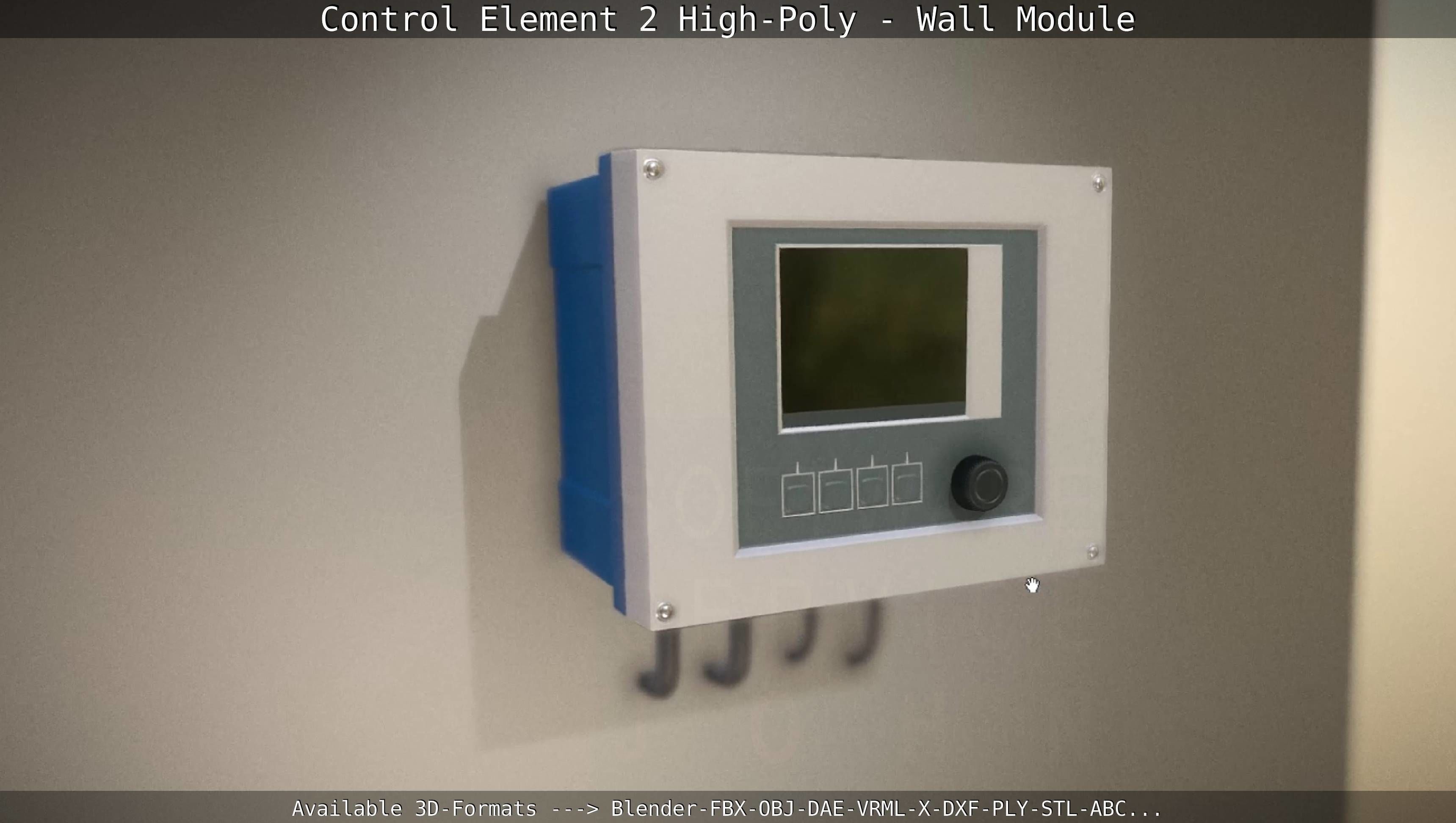 Control Element 2 - Wall Module - High-Poly  3D model_145