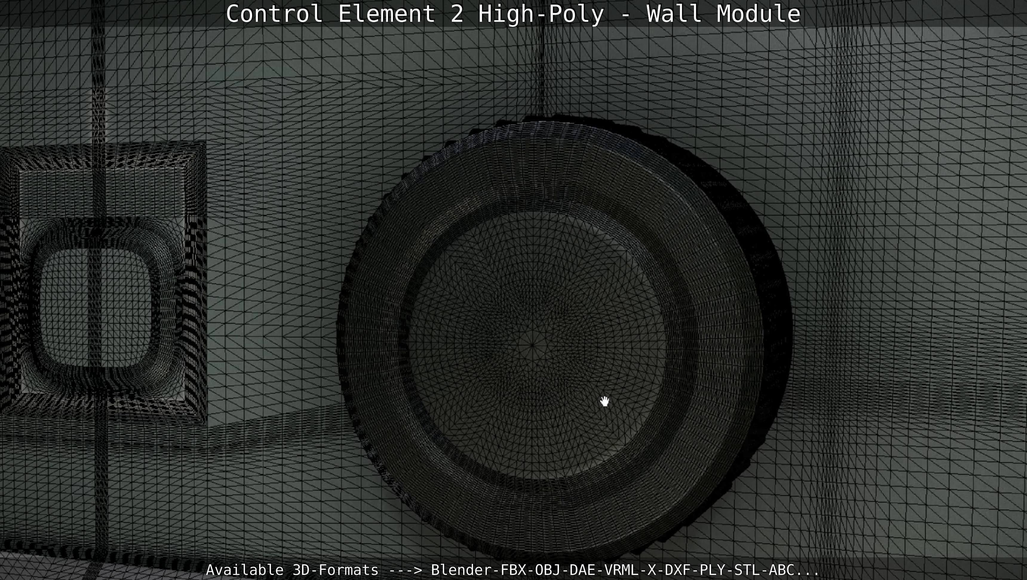 Control Element 2 - Wall Module - High-Poly  3D model_104