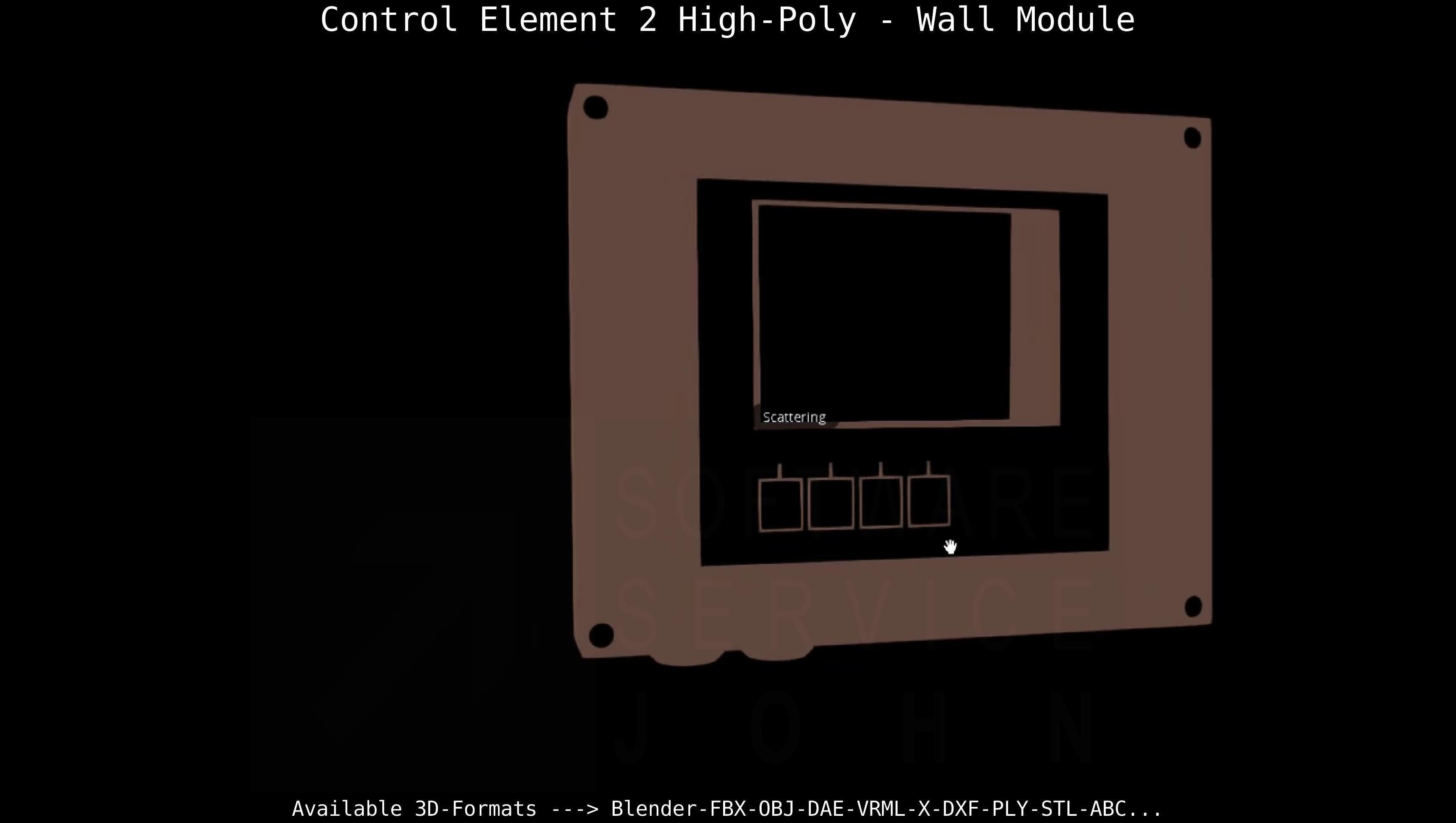 Control Element 2 - Wall Module - High-Poly  3D model_67