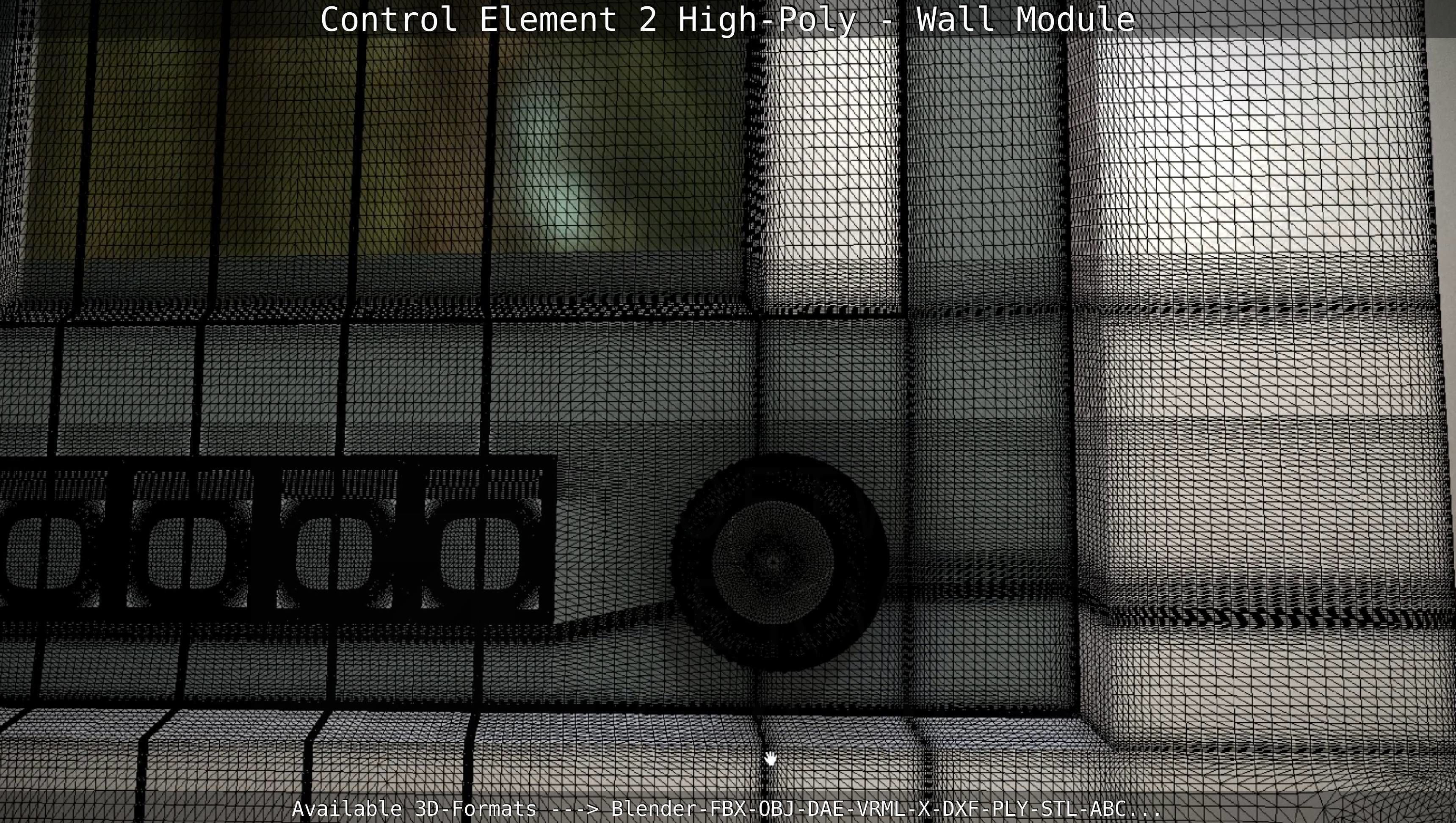 Control Element 2 - Wall Module - High-Poly  3D model_91