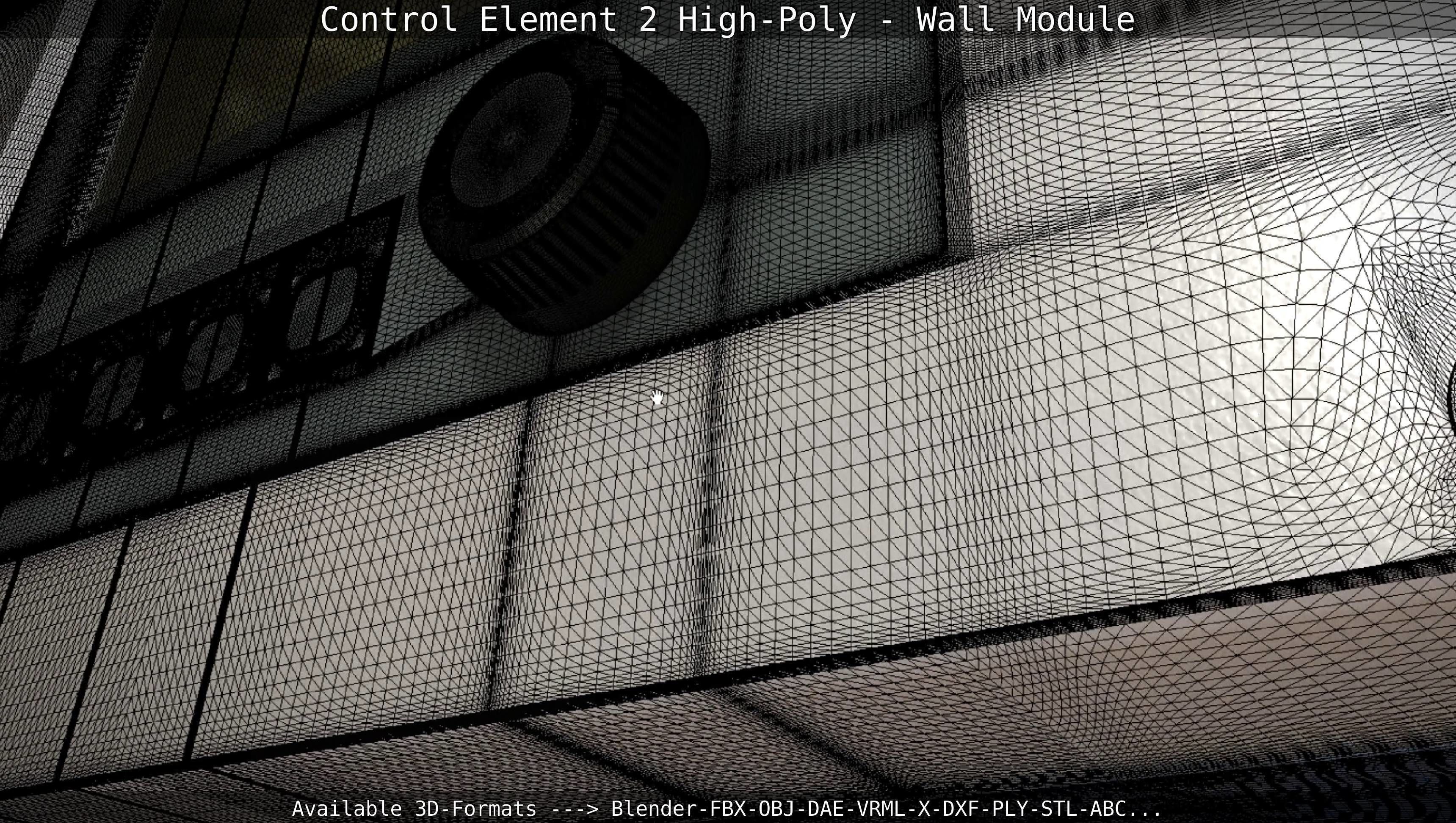 Control Element 2 - Wall Module - High-Poly  3D model_45