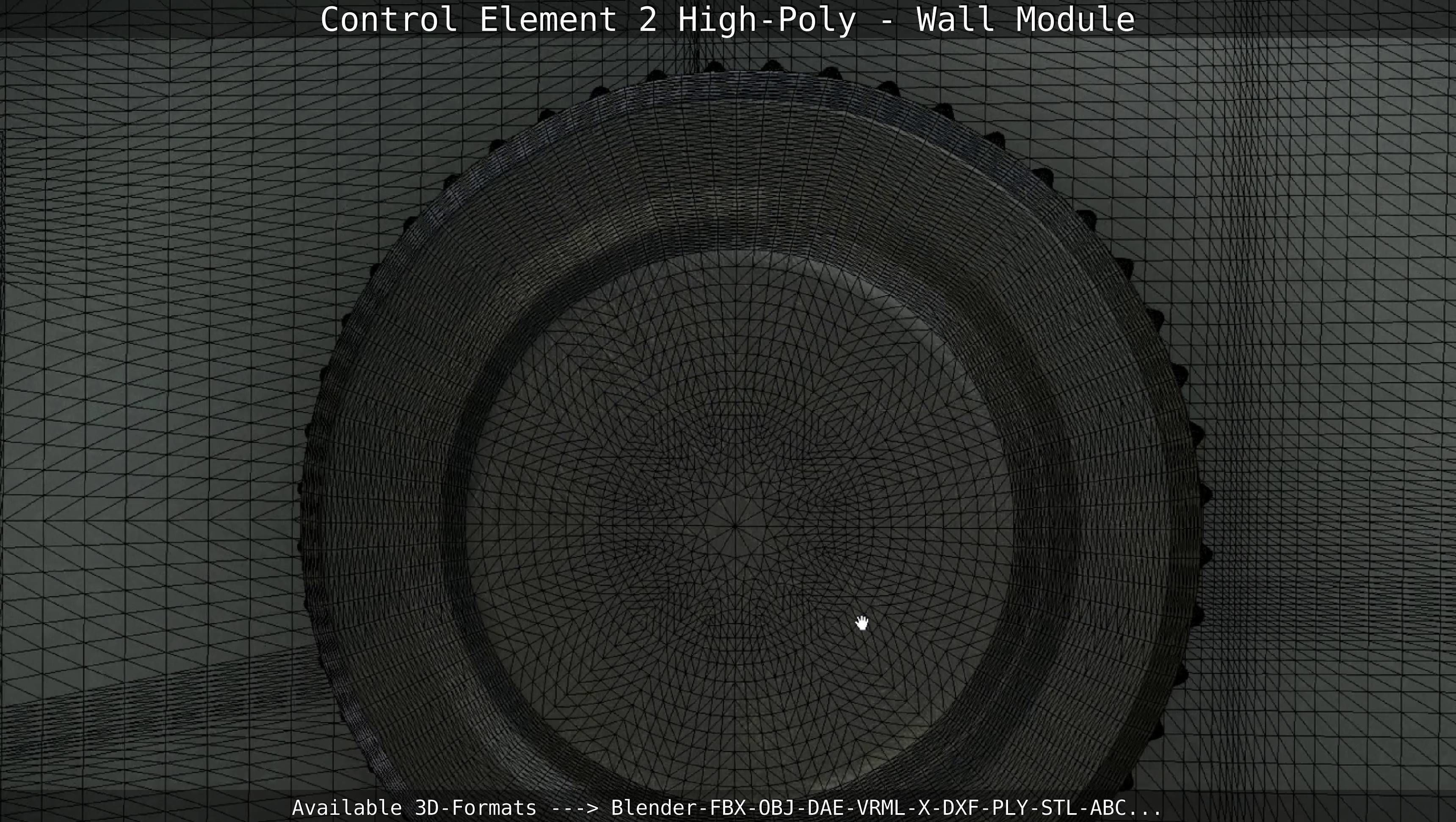 Control Element 2 - Wall Module - High-Poly  3D model_99