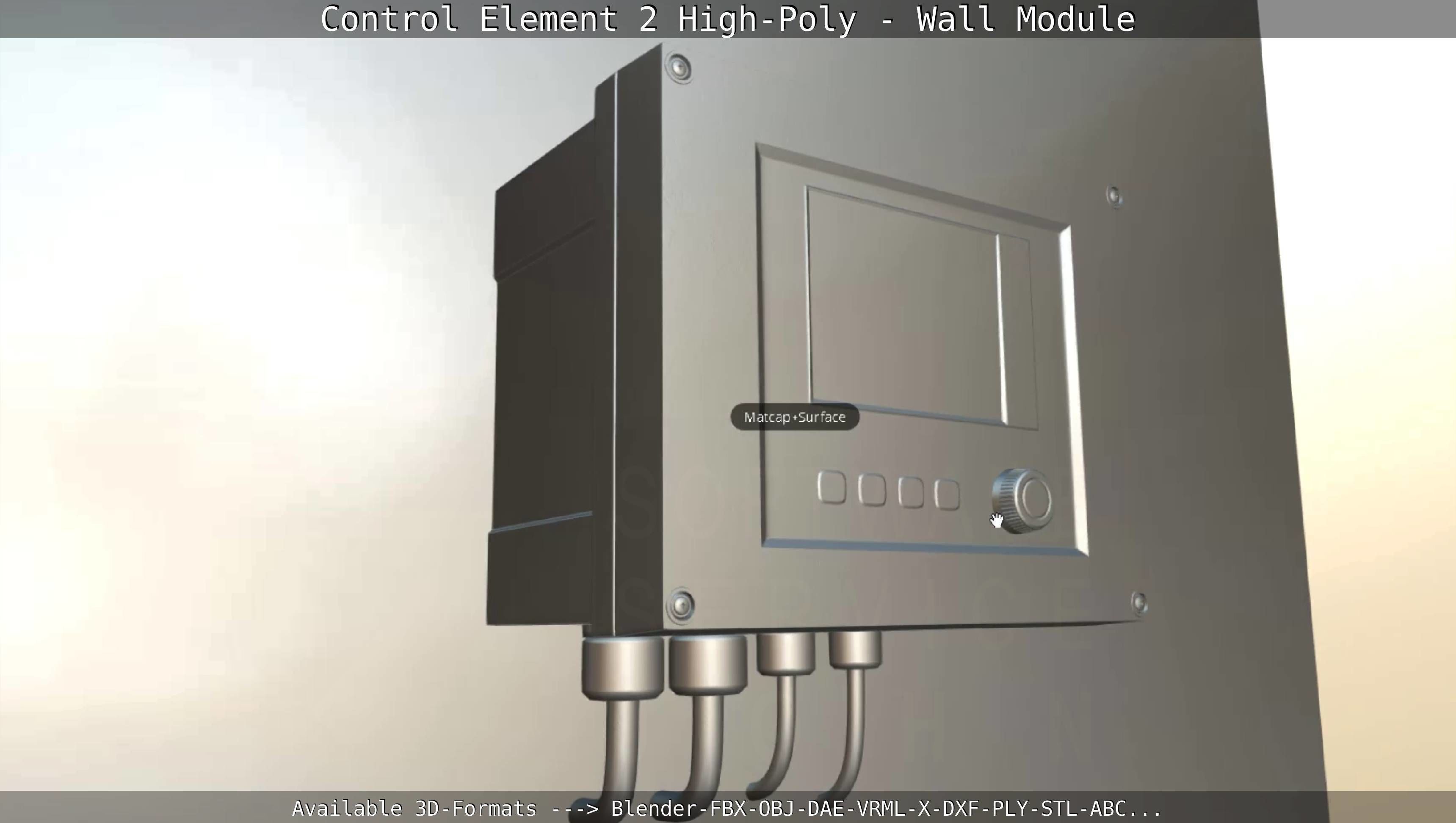 Control Element 2 - Wall Module - High-Poly  3D model_80