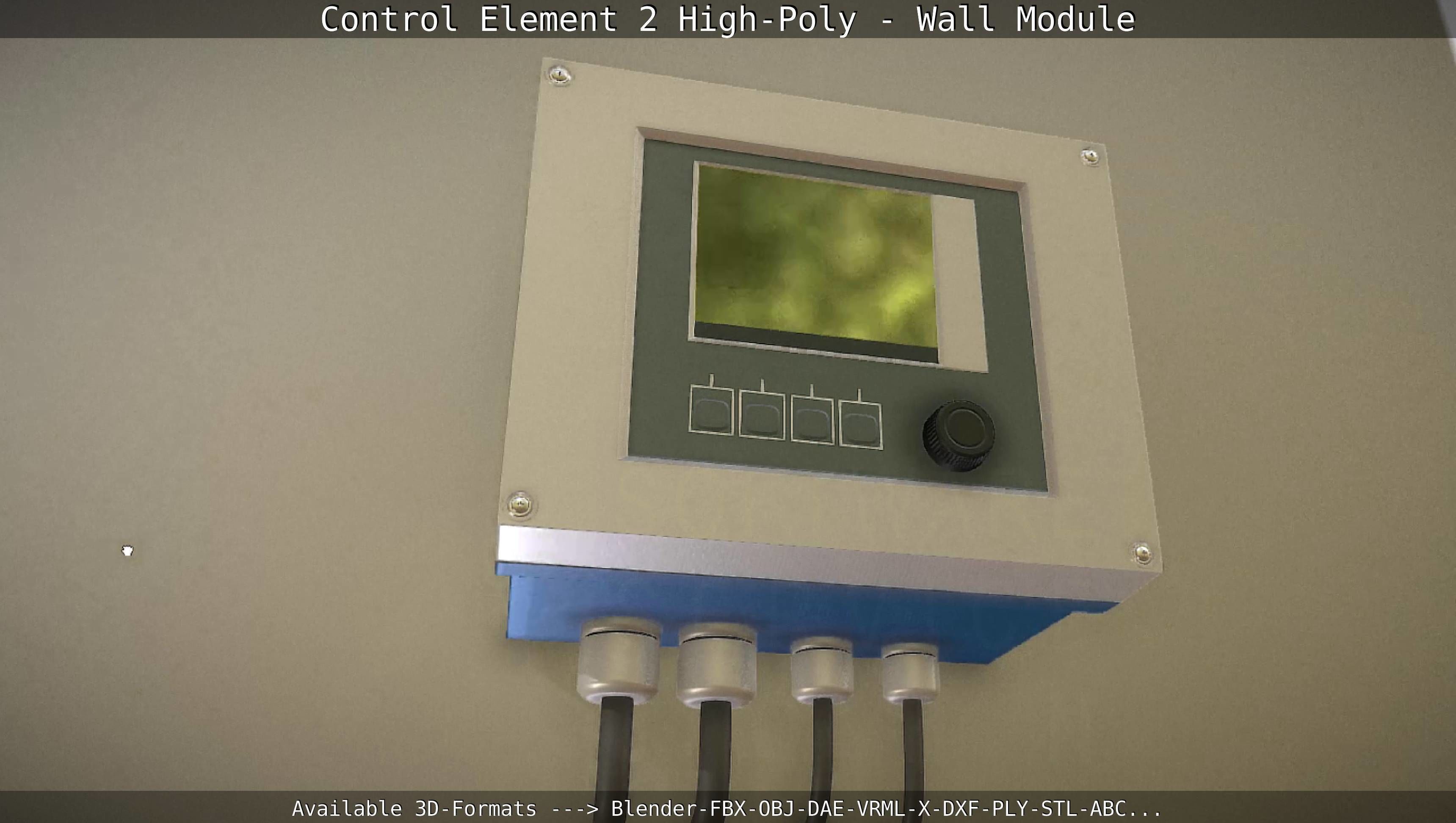 Control Element 2 - Wall Module - High-Poly  3D model_17