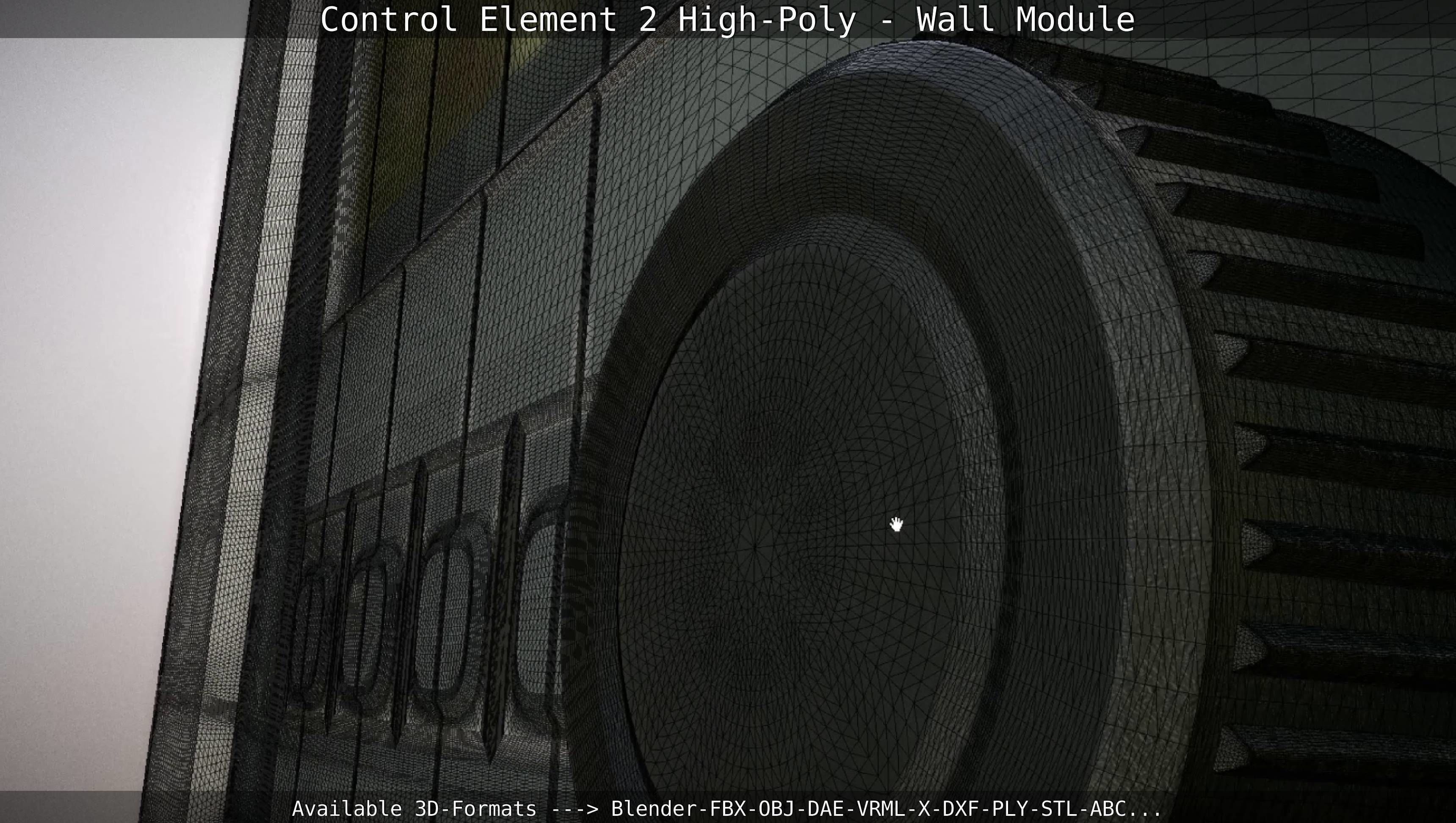 Control Element 2 - Wall Module - High-Poly  3D model_109
