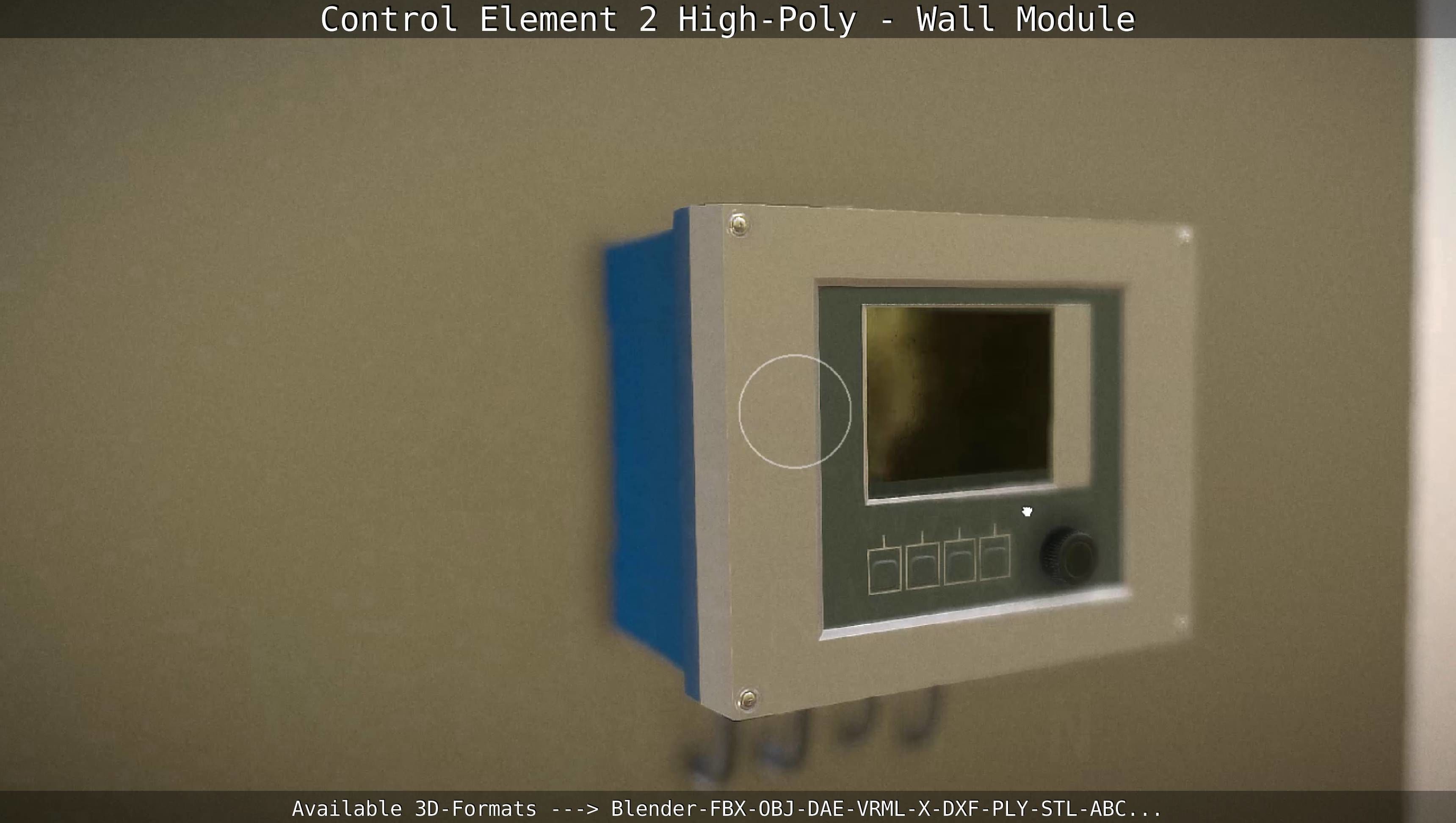 Control Element 2 - Wall Module - High-Poly  3D model_42