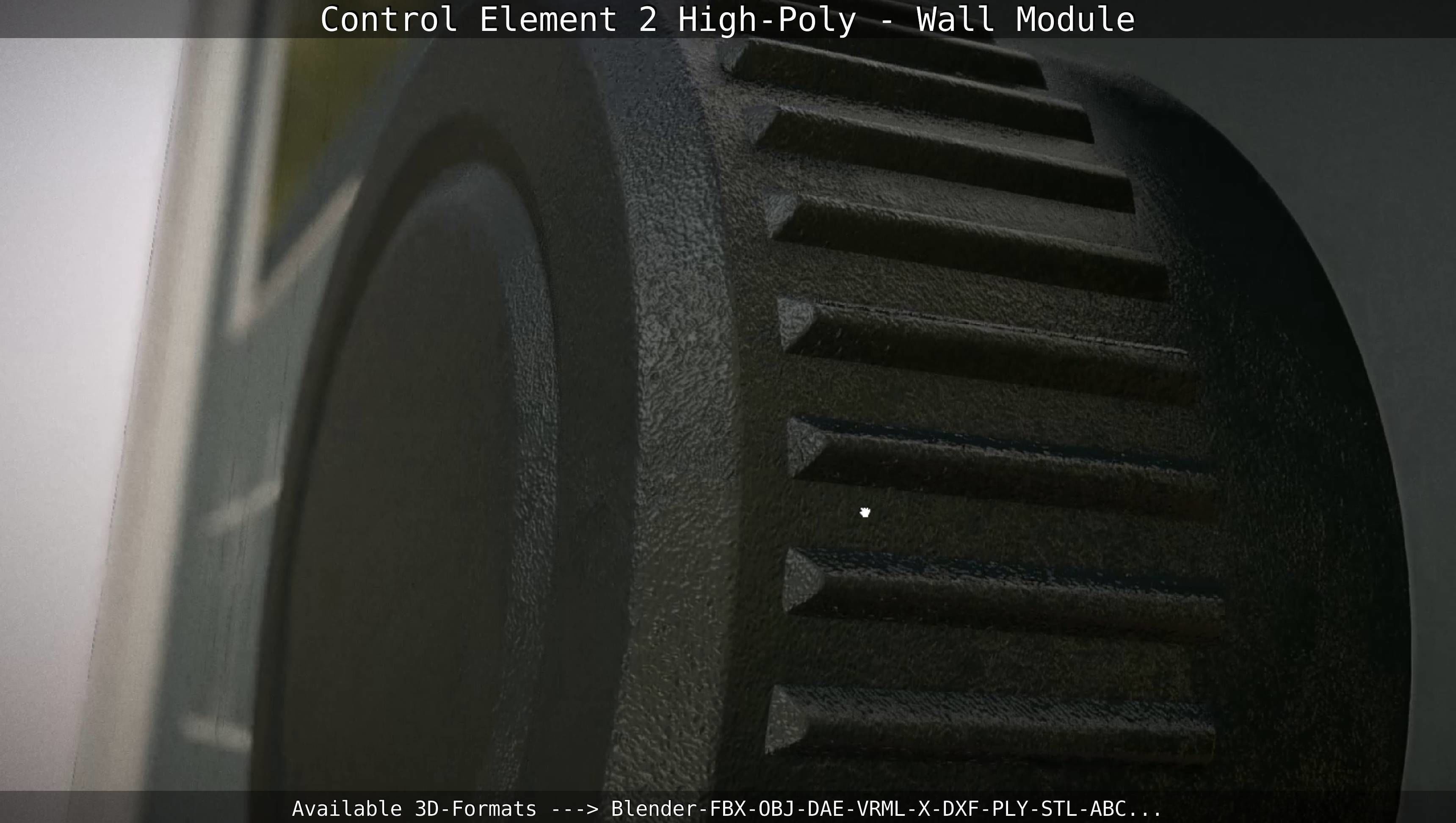 Control Element 2 - Wall Module - High-Poly  3D model_114