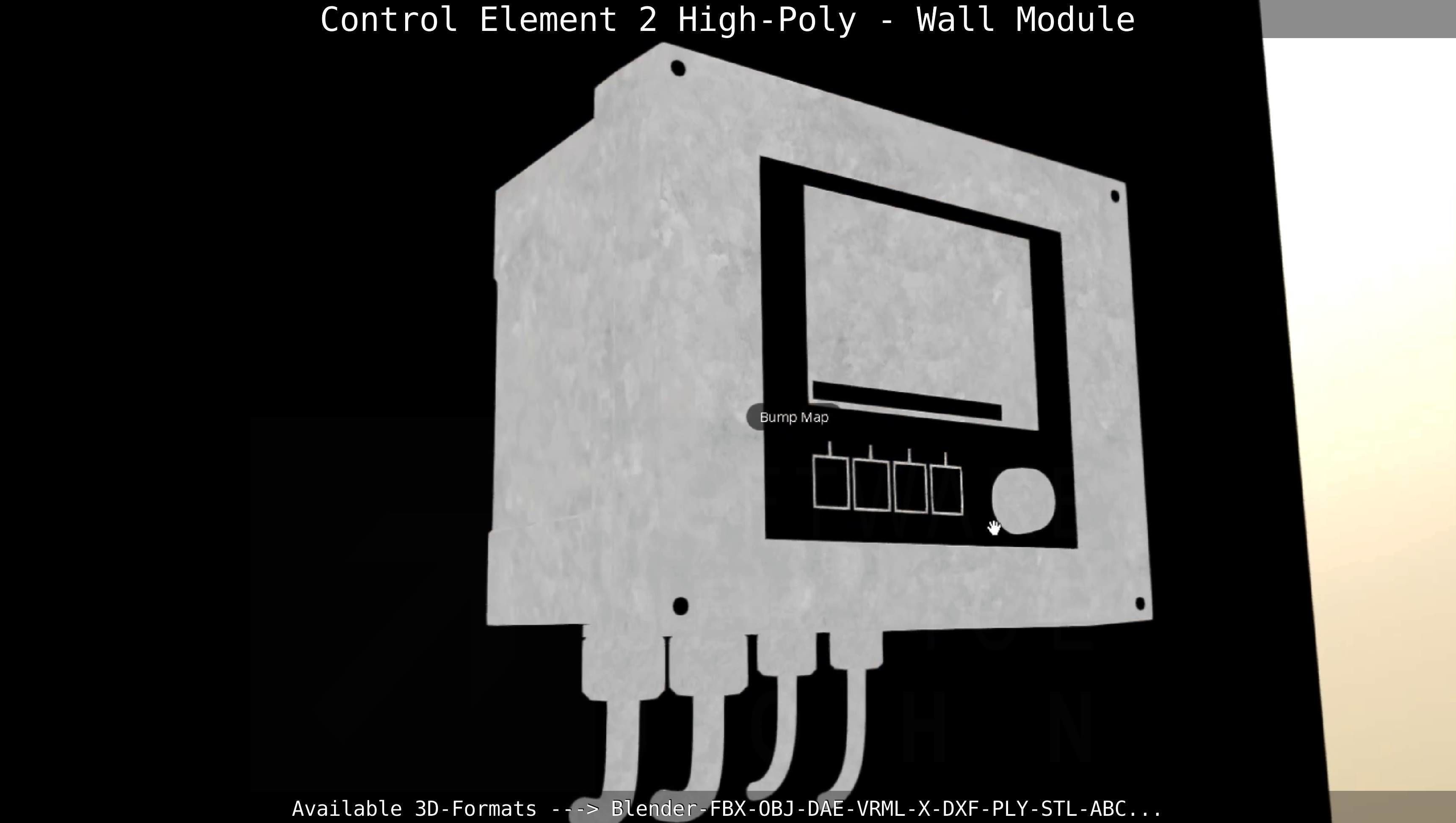 Control Element 2 - Wall Module - High-Poly  3D model_71