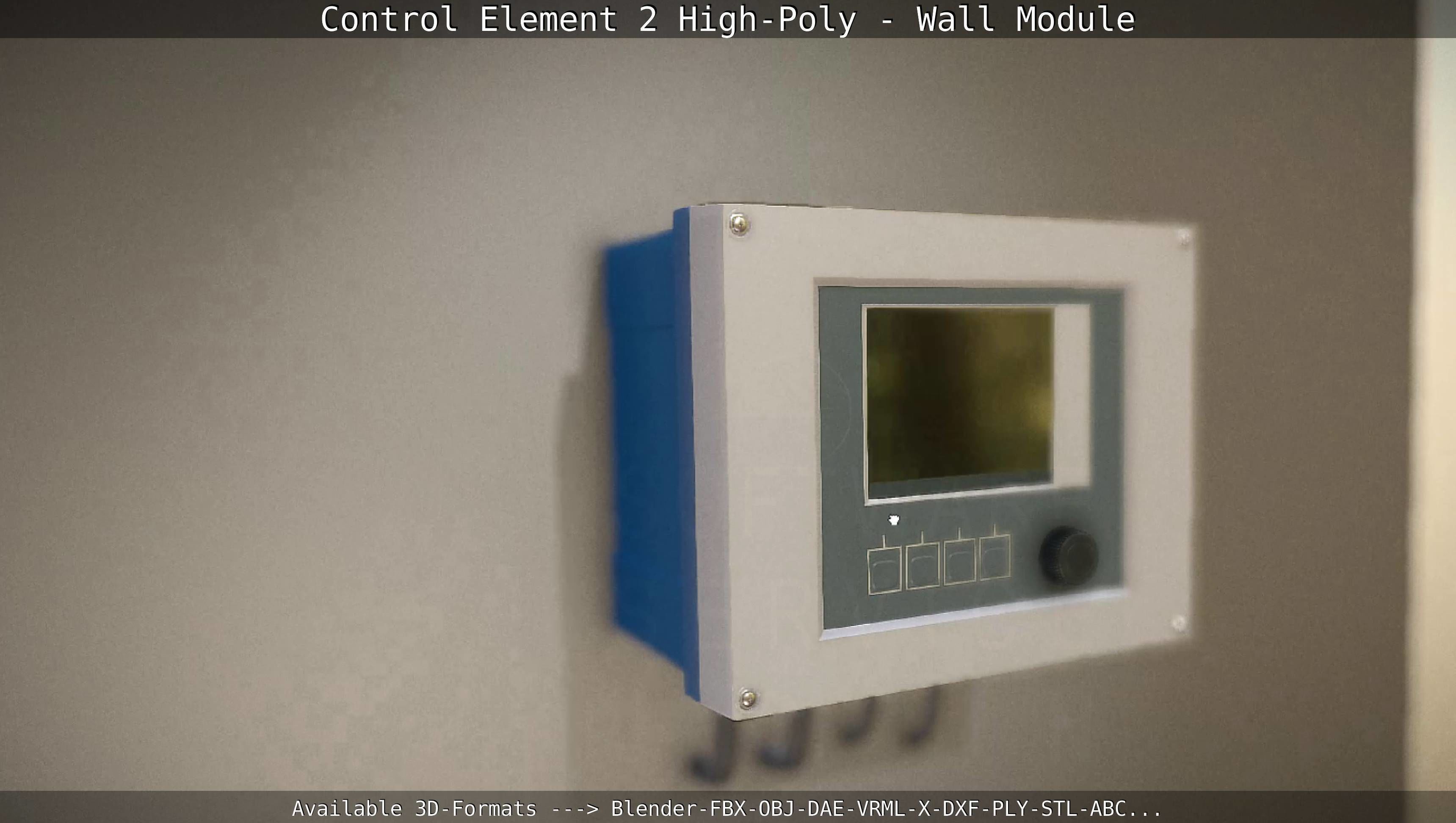 Control Element 2 - Wall Module - High-Poly  3D model_51
