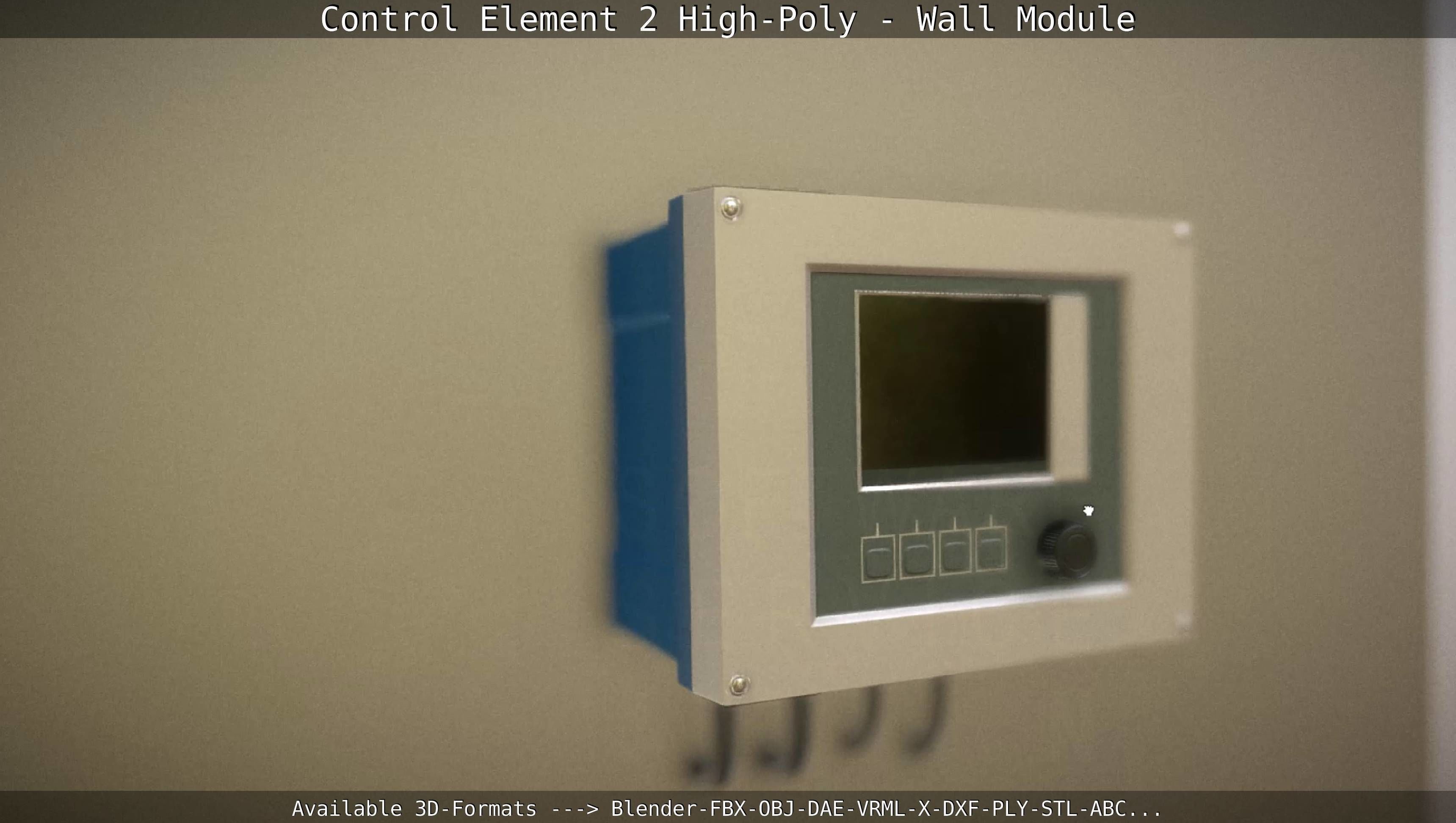 Control Element 2 - Wall Module - High-Poly  3D model_40