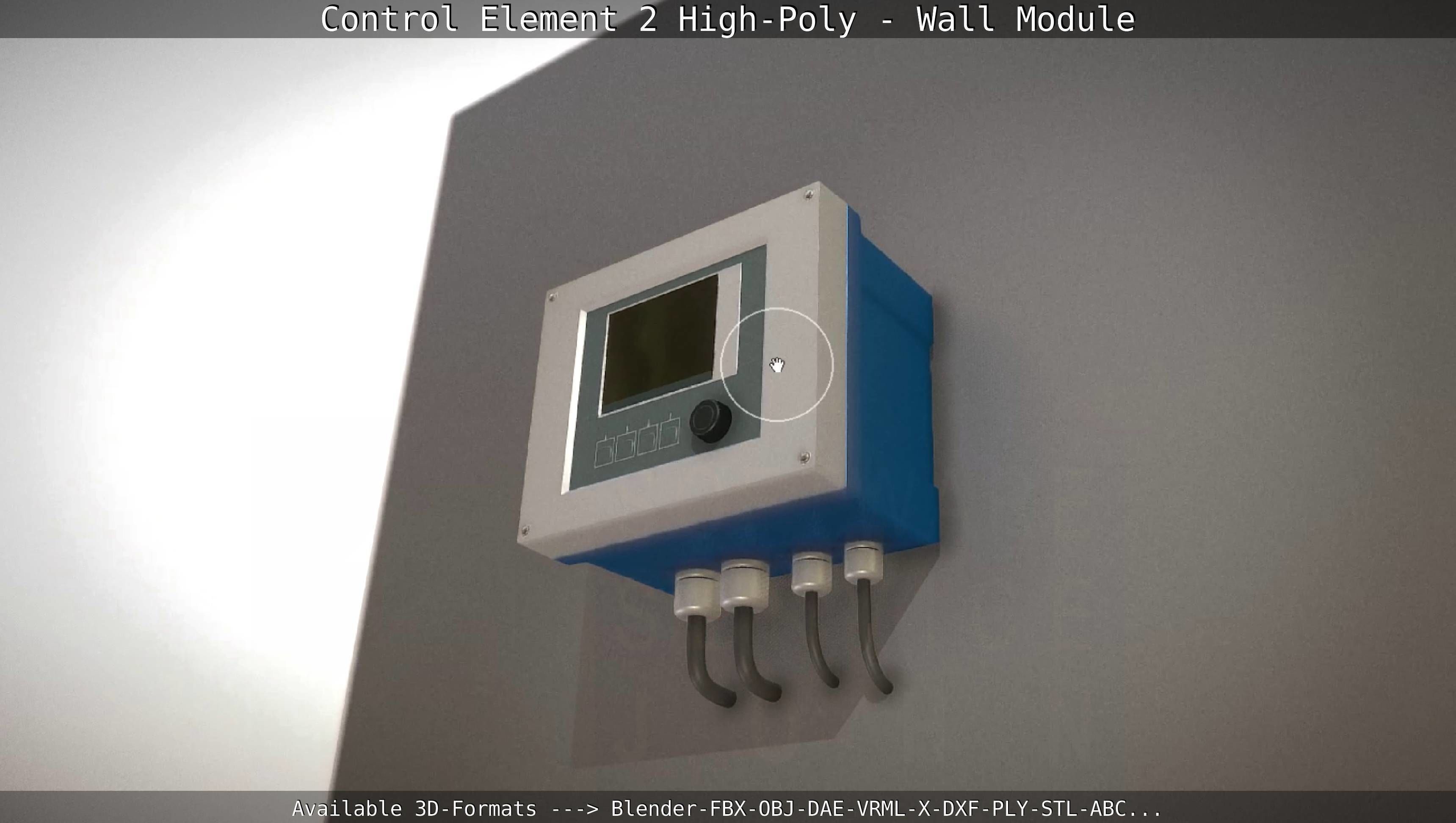 Control Element 2 - Wall Module - High-Poly  3D model_6