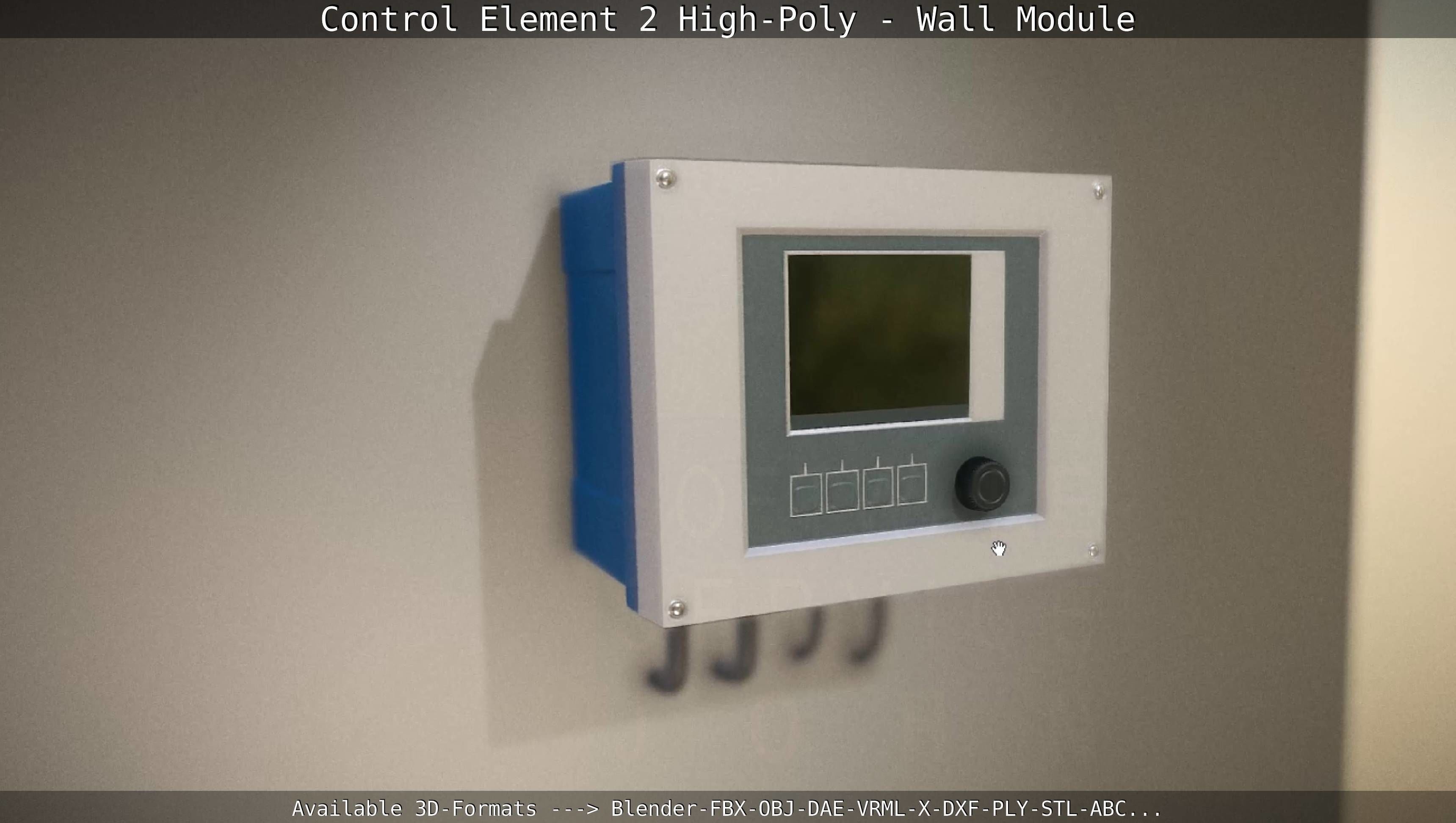 Control Element 2 - Wall Module - High-Poly  3D model_48
