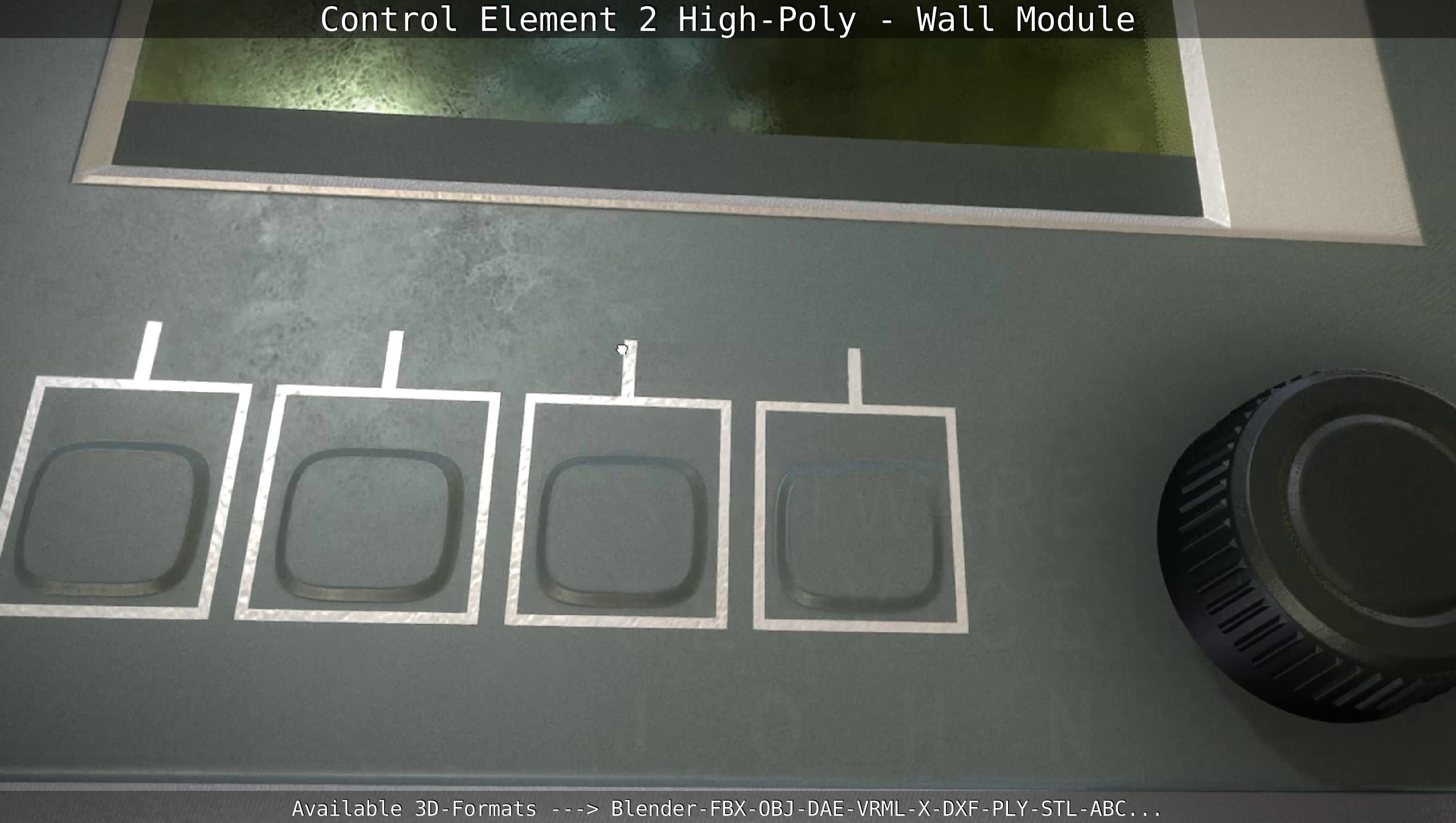 Control Element 2 - Wall Module - High-Poly  3D model_5