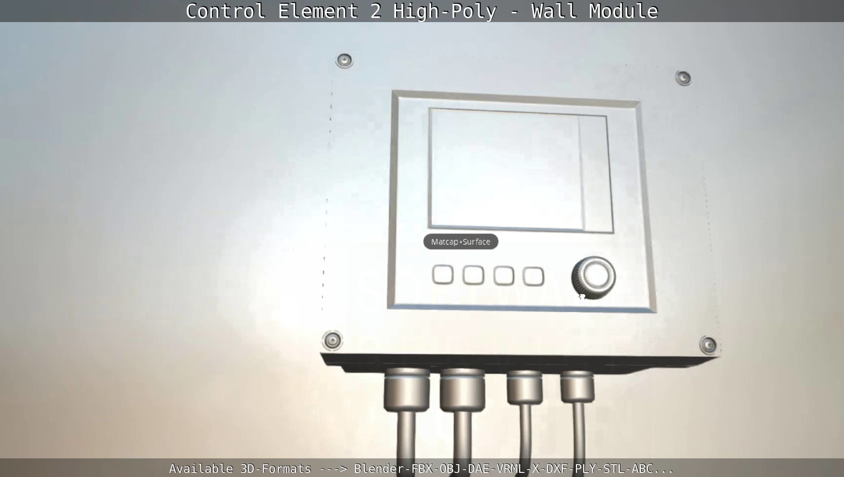 Control Element 2 - Wall Module - High-Poly  3D model_78