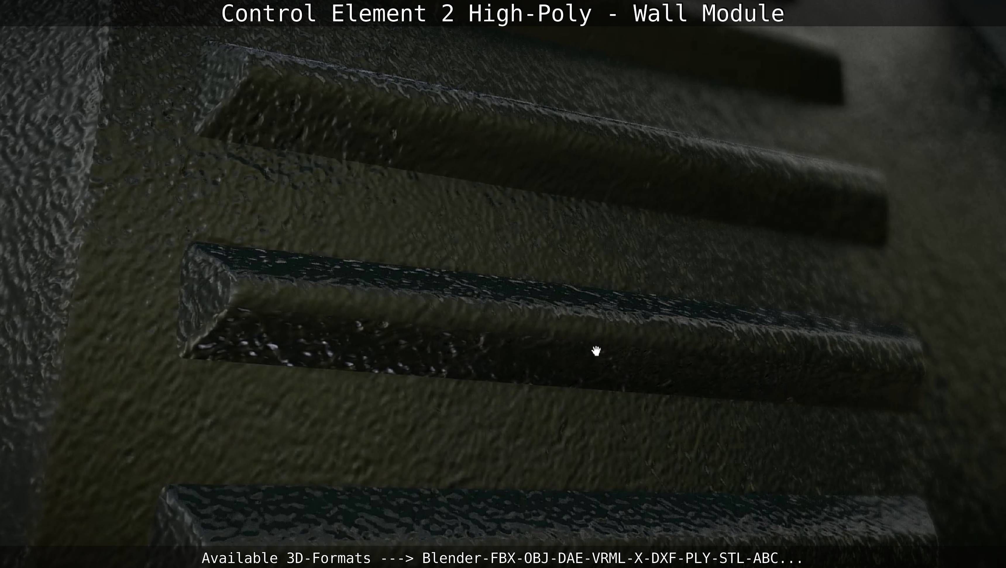 Control Element 2 - Wall Module - High-Poly  3D model_121